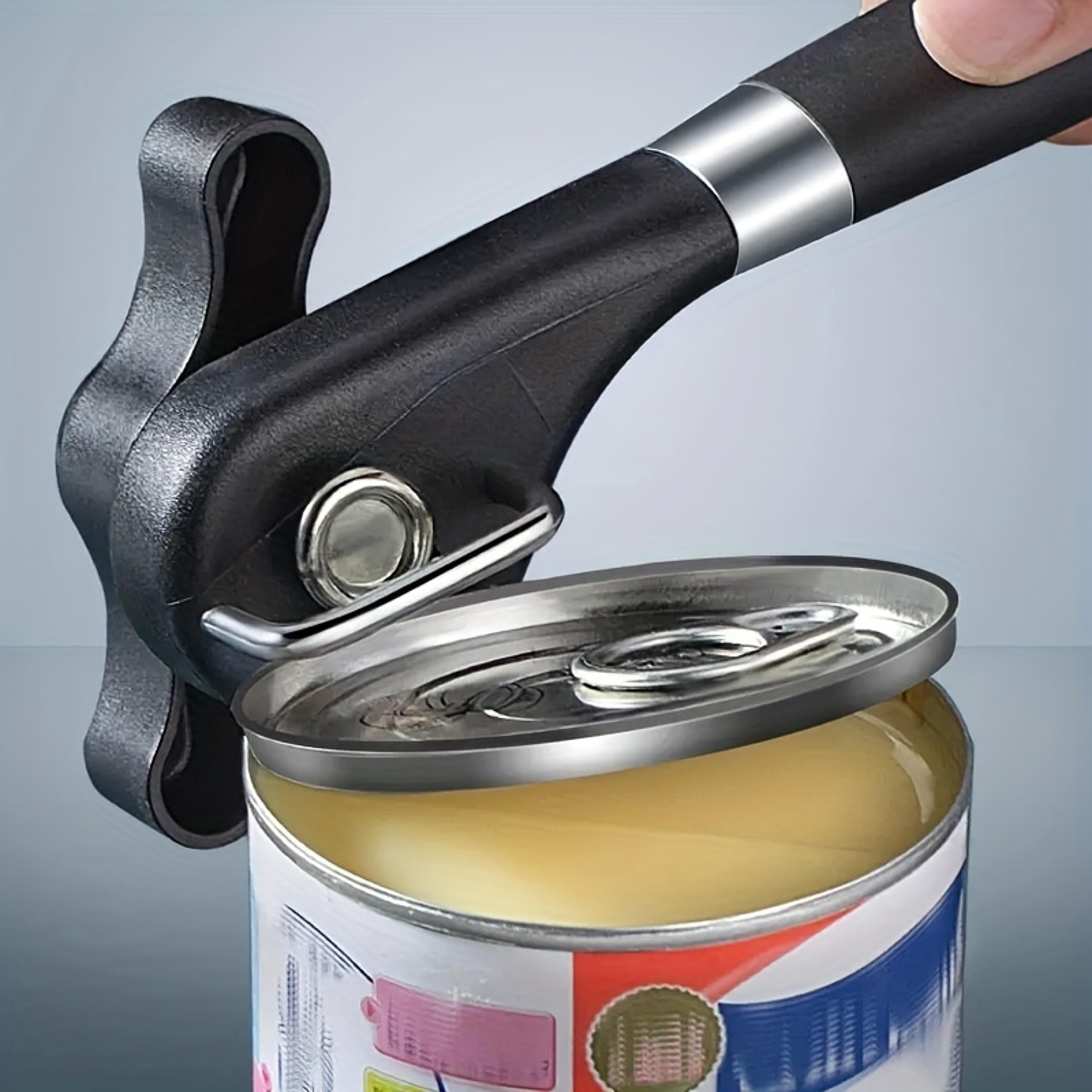 safety can opener, easy grip hand-operated manual lid opener for effortless cans