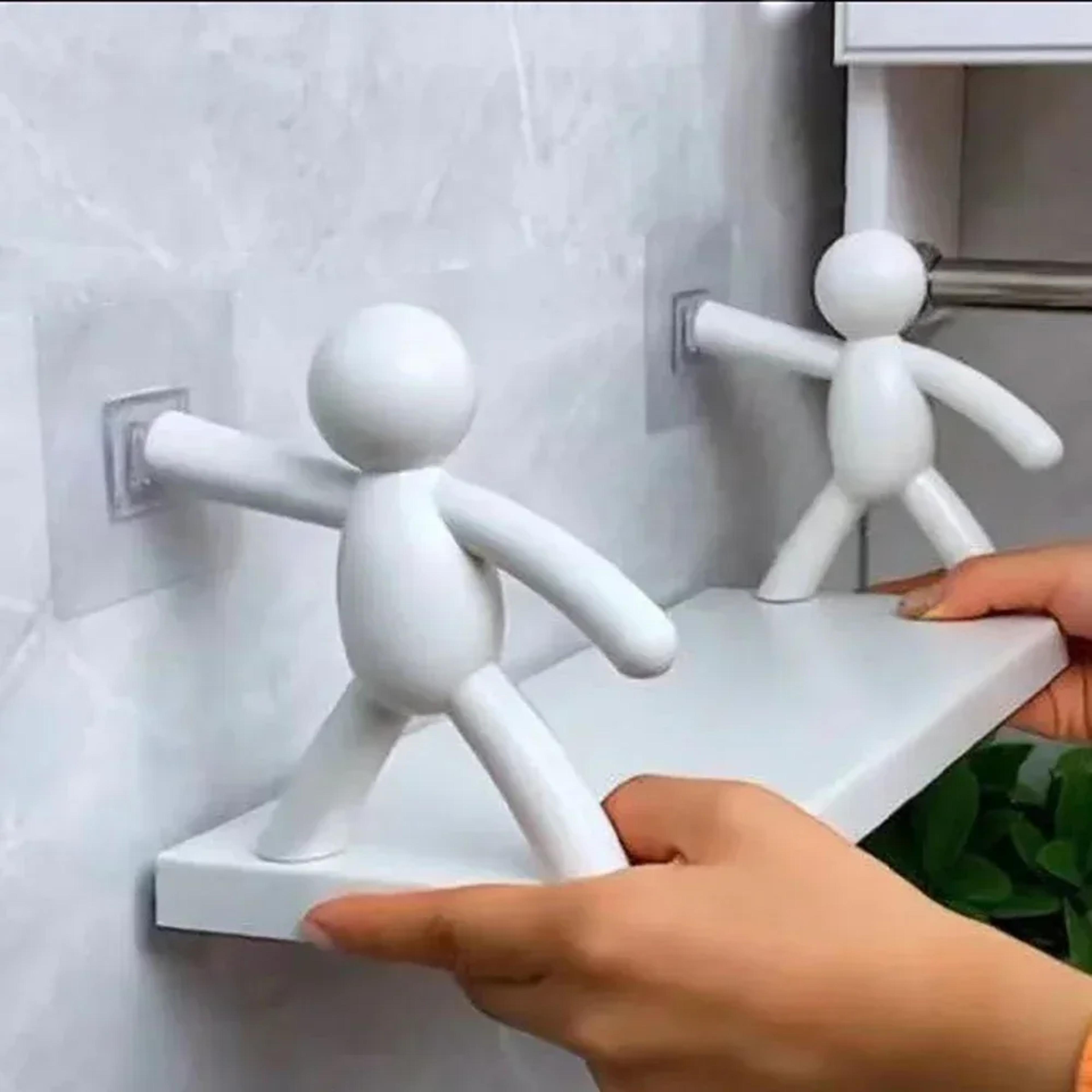 premium self adhesive bathroom shelf & shower storage rack organizer