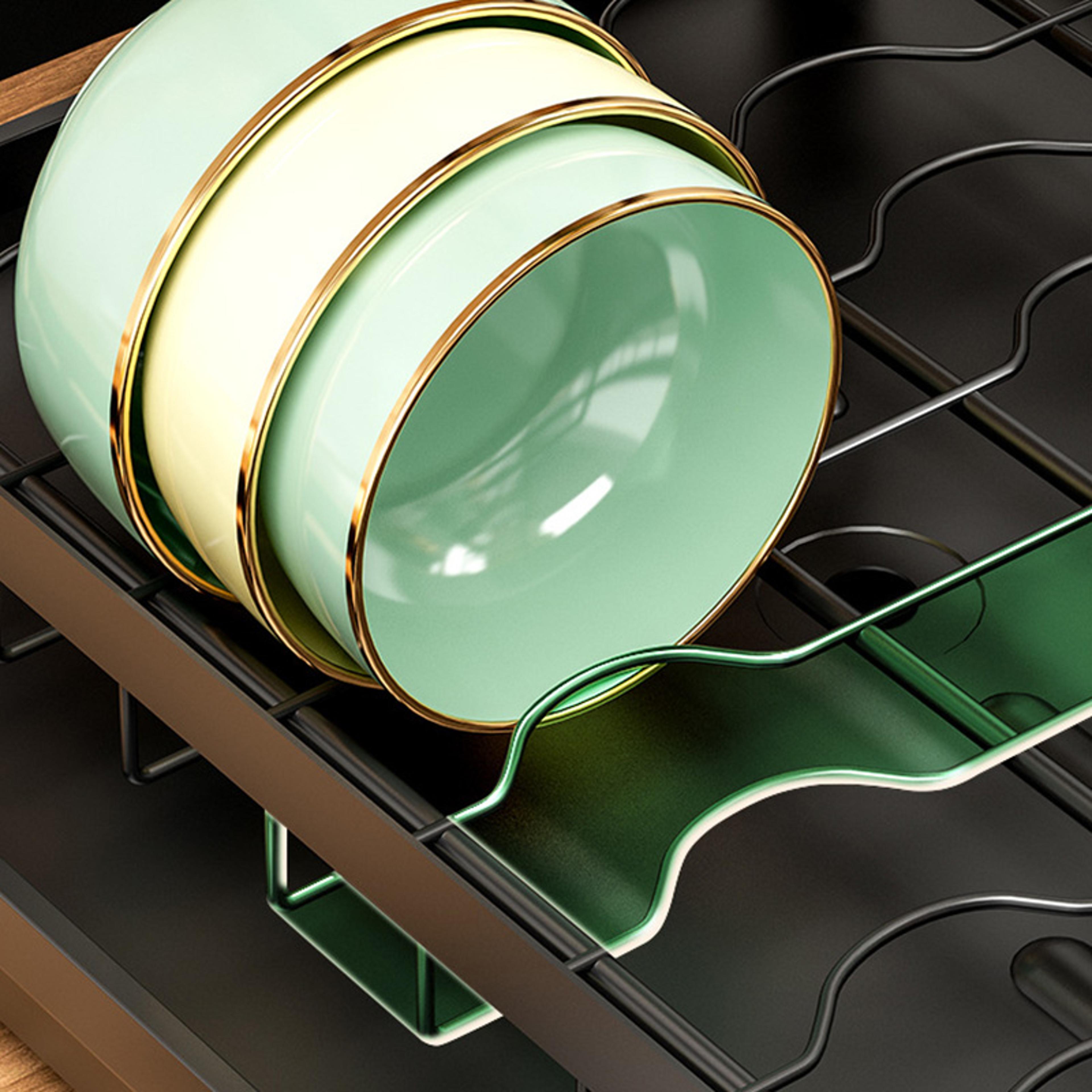 DoubleLayer Kitchen Tableware Drying Rack With Drain Durable And Efficient Tableware Storage Rack 5
