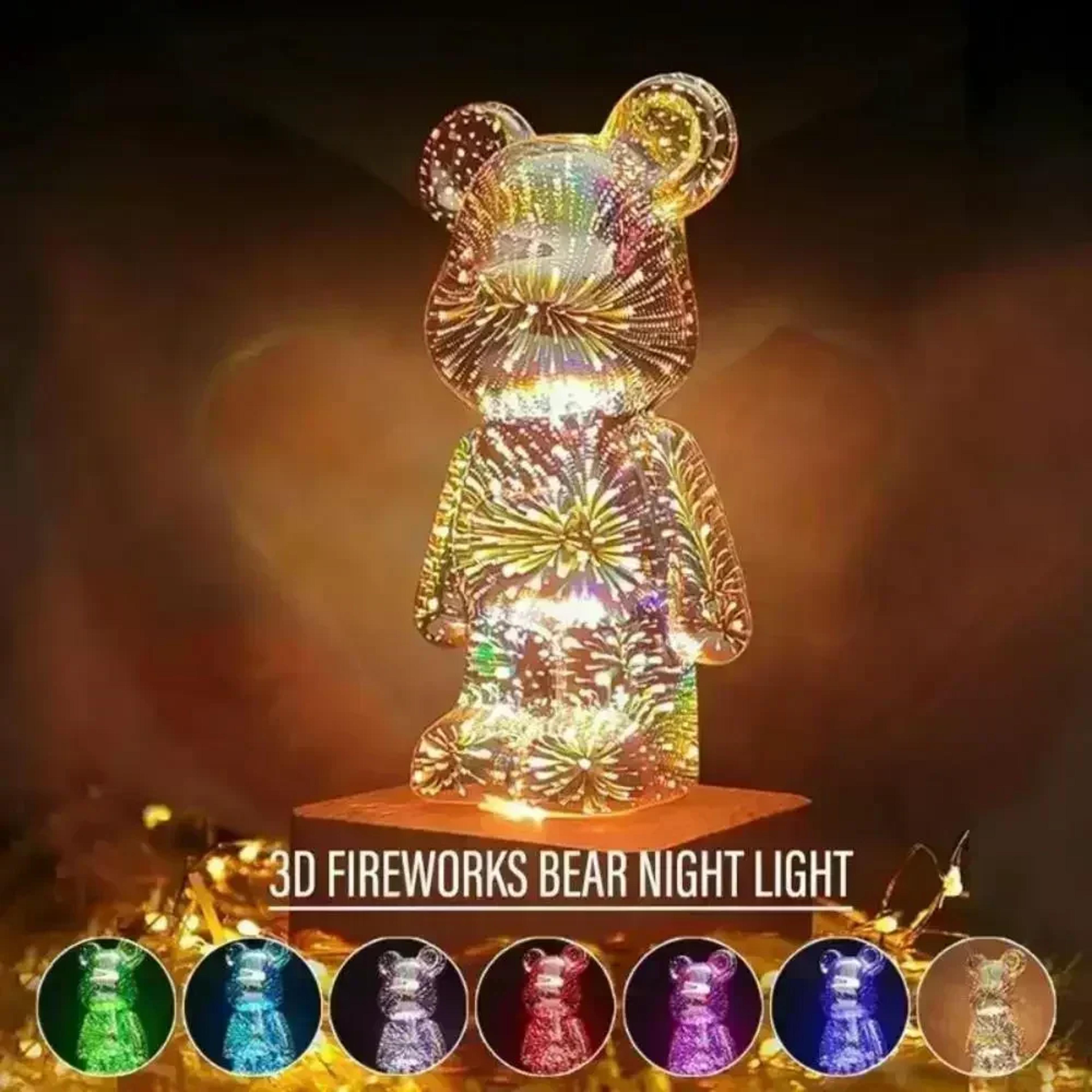 LED 3D Bear Night Light USB Nightlight For Kids Bedroom  Room Decoration 5