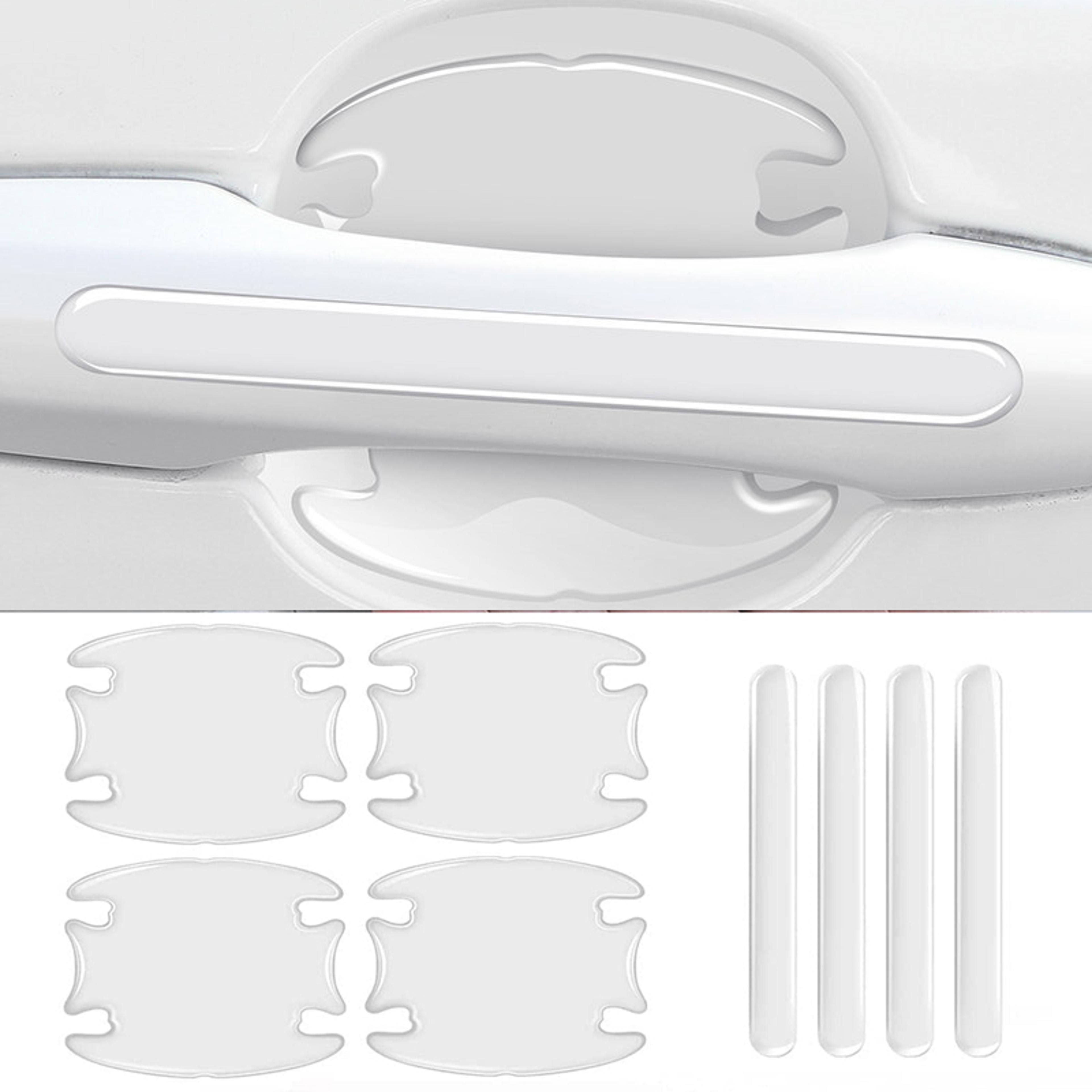 invisible scratch protection stickers for car door handles & rearview mirrors, transparent silicon anti-collision