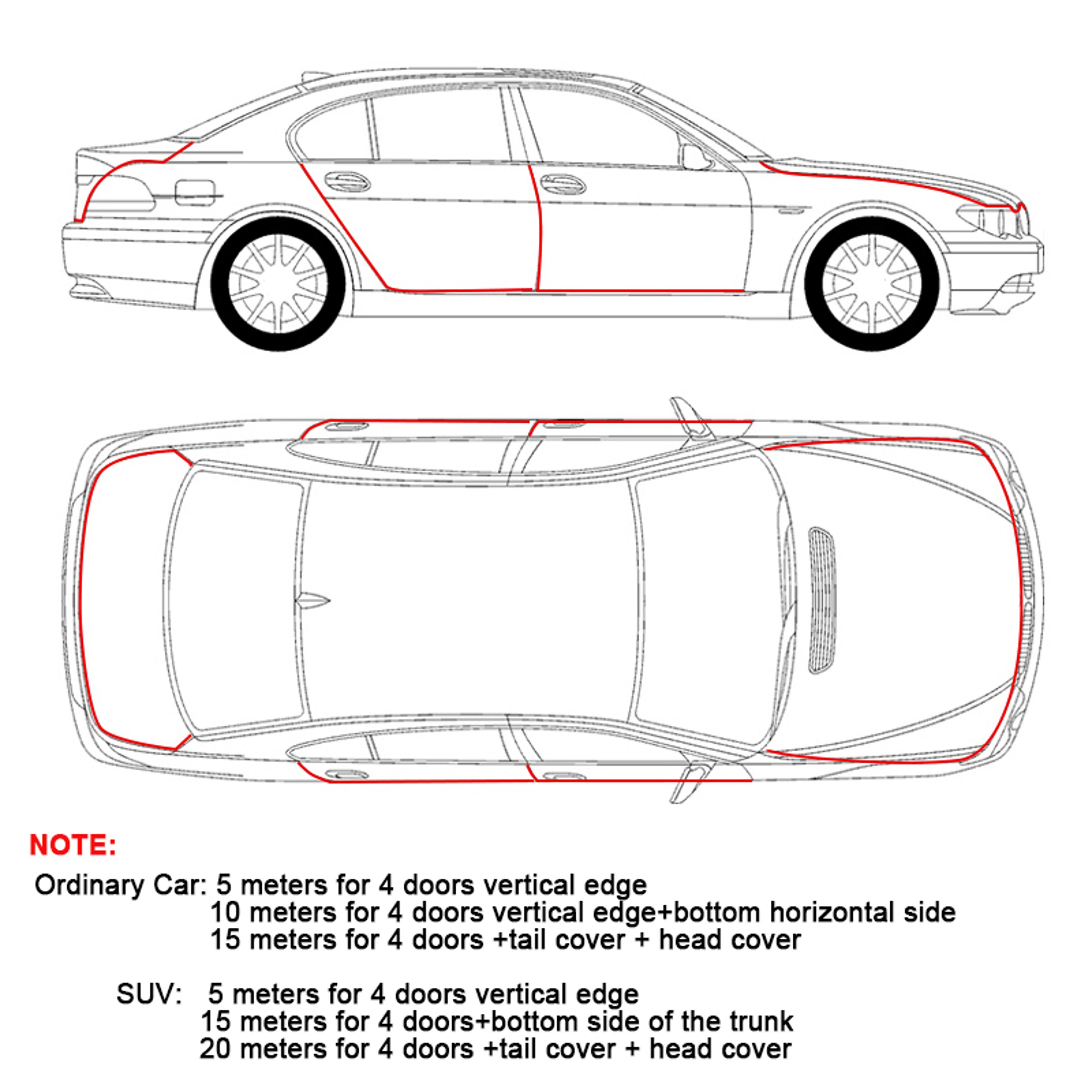 Universal Car Door Edge Scratch Protector Trim Sealing Guard For Auto Door Protection 5