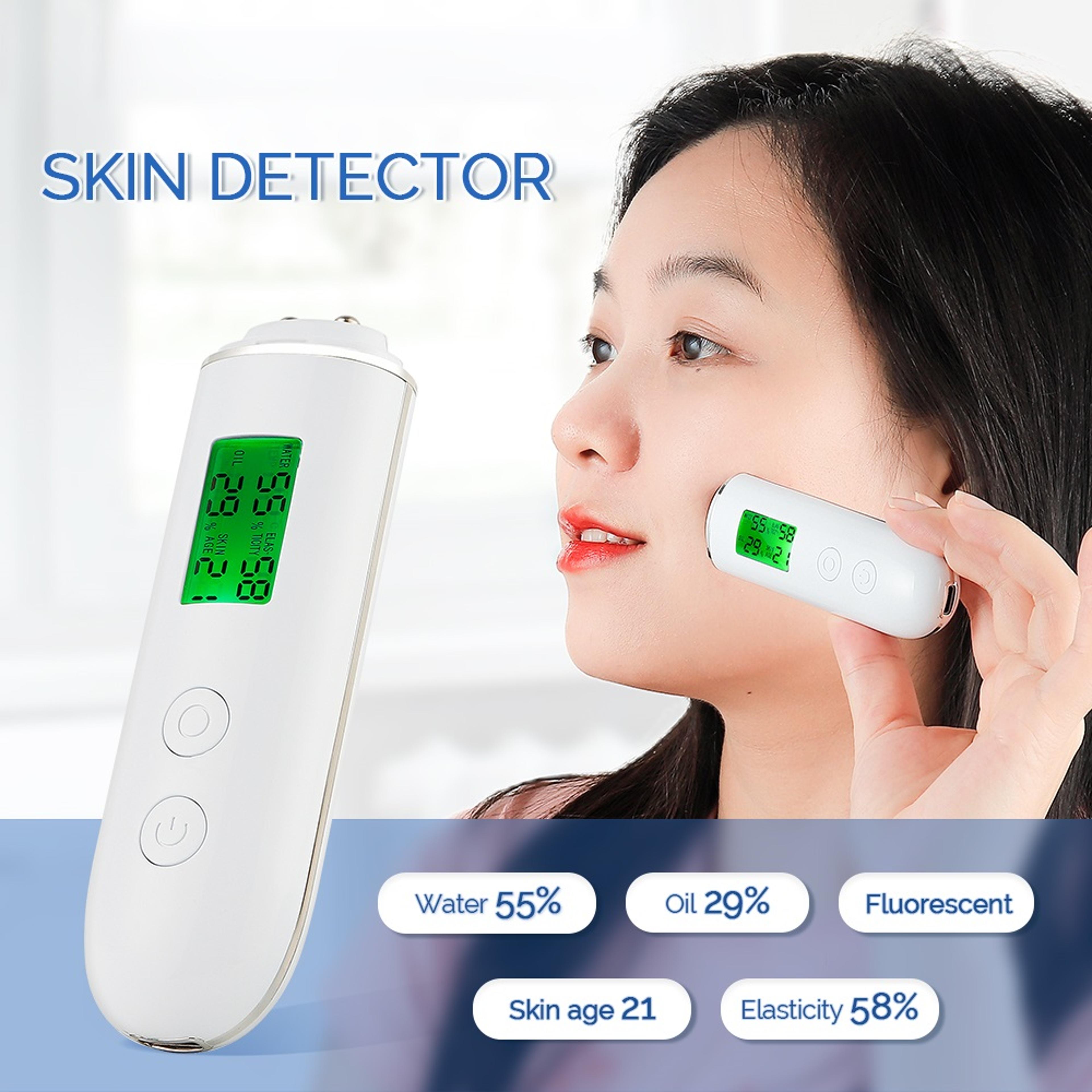 portable digital skin tester for face moisture oil elasticity and skin age analysis
