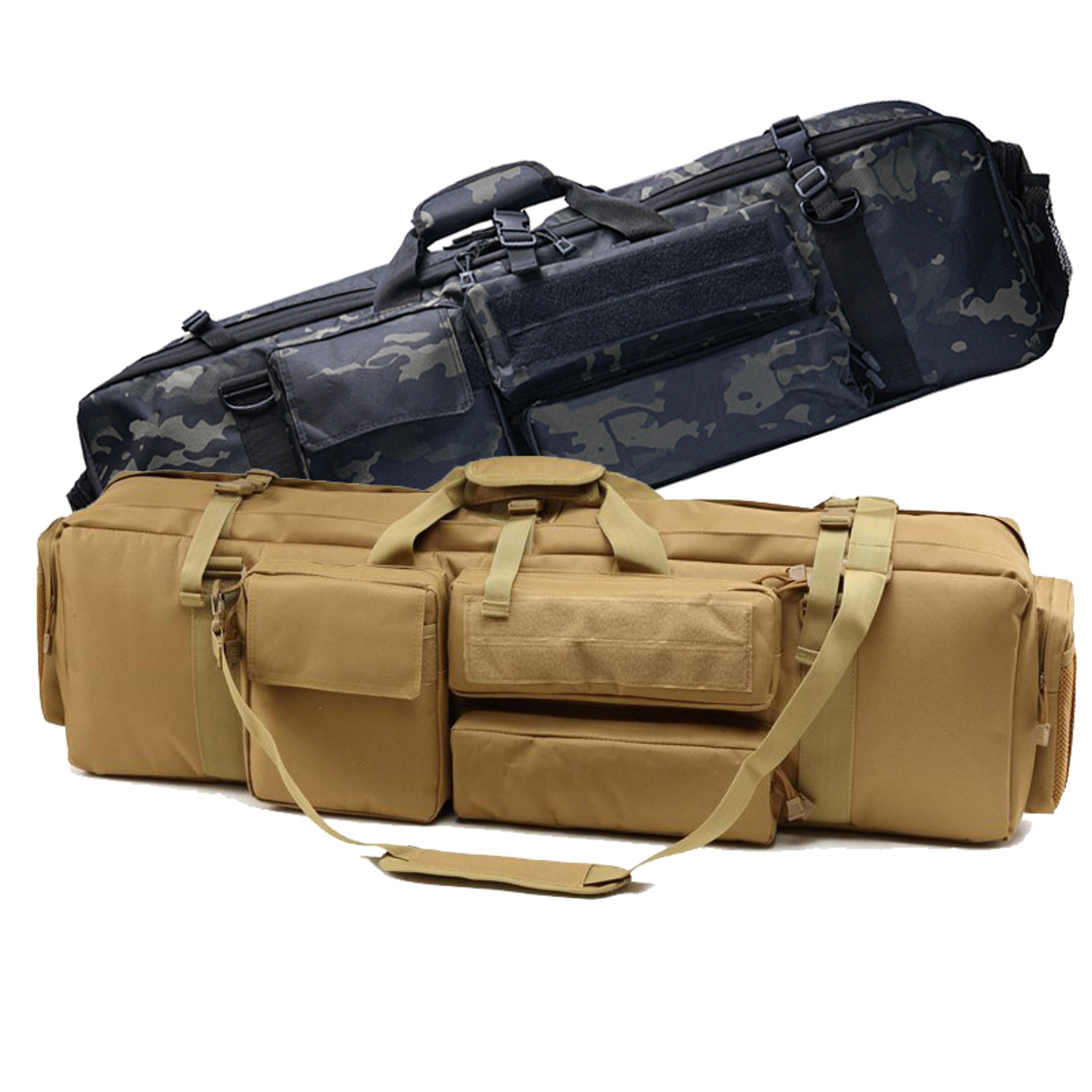 heavy duty tactical rifle gun bag, durable oxford airsoft paintball case with shoulder strap