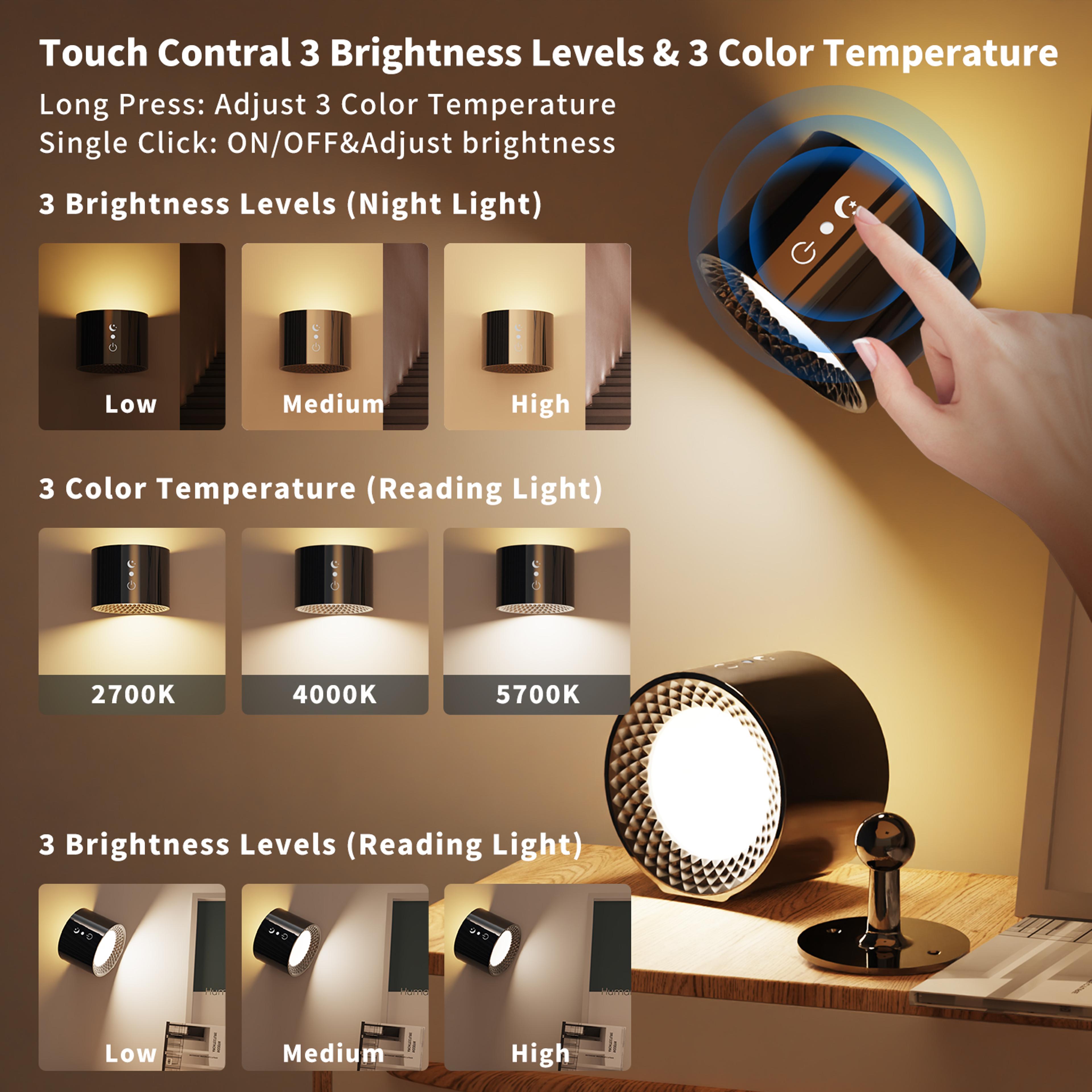 Luxurious Dual Head LED Bedside Wall Light Convenient Reading  Decorative Light 2