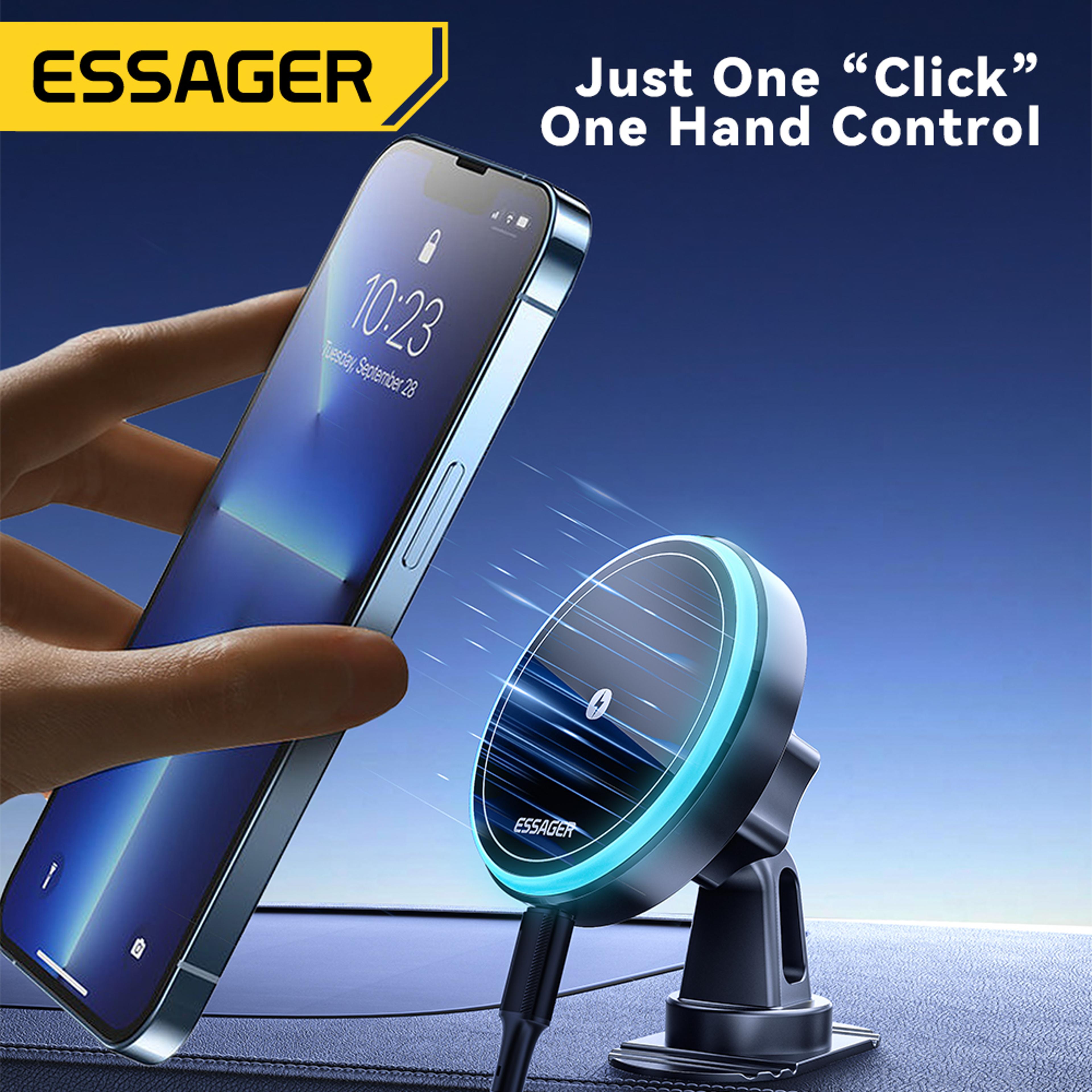 Magnetic Wireless Car Charger Mount For IPhone Magsafe Compatible Stand With LED Light 1