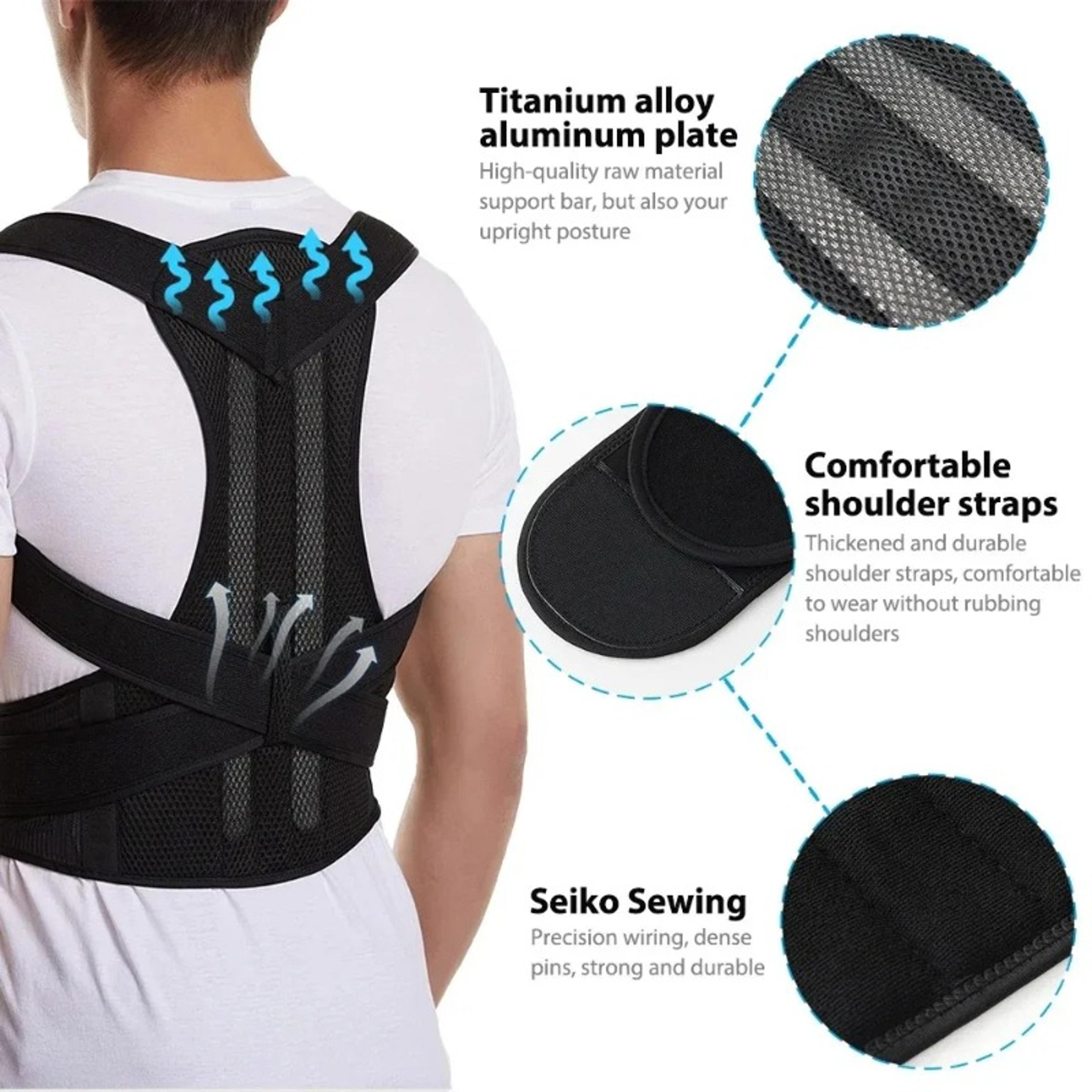 Adjustable Posture Corrector Brace With Lumbar Support Belt For Back Alignment And Pain Relief 2
