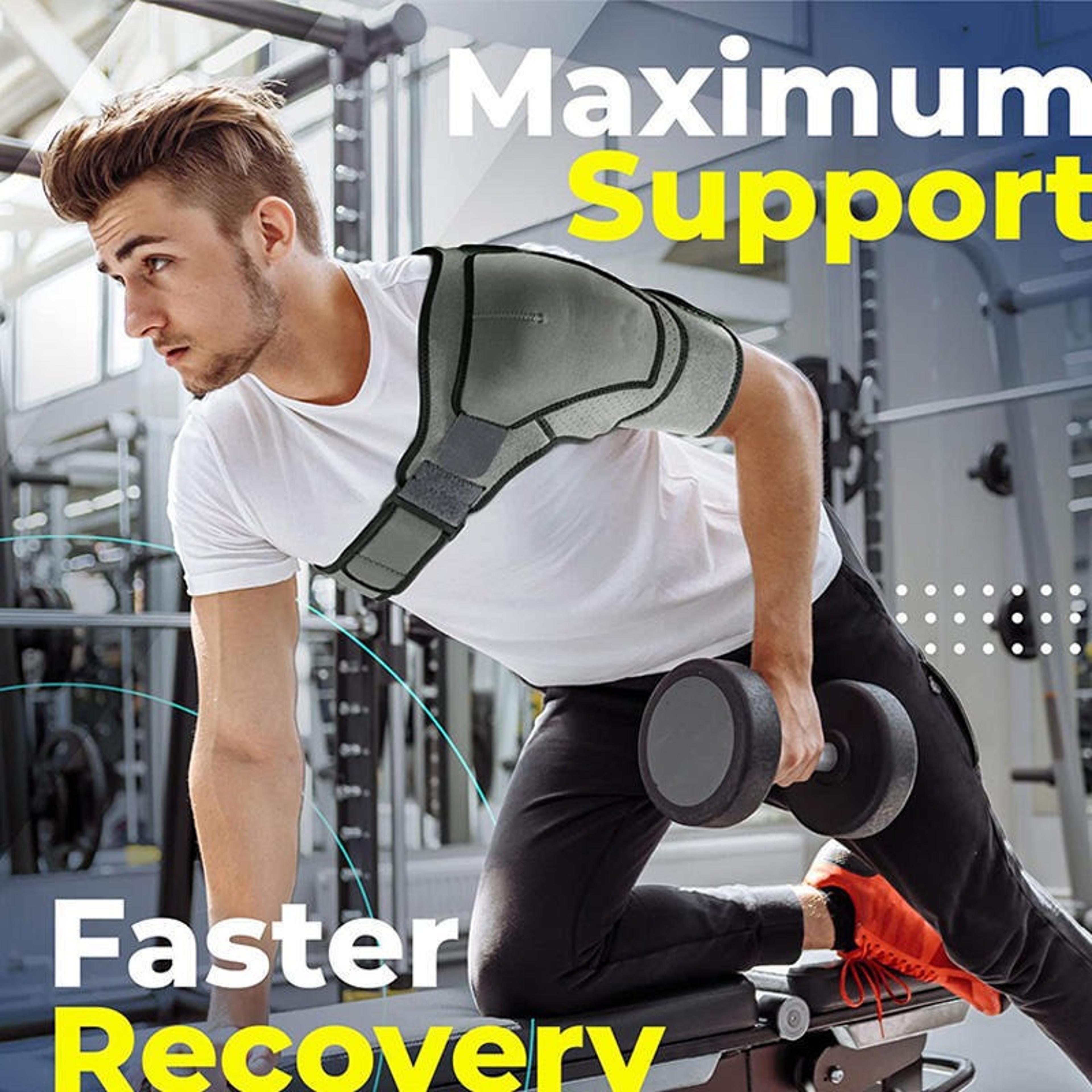 Adjustable Shoulder Support Cuffs For Men  Women Pain Relief  Comfort 4