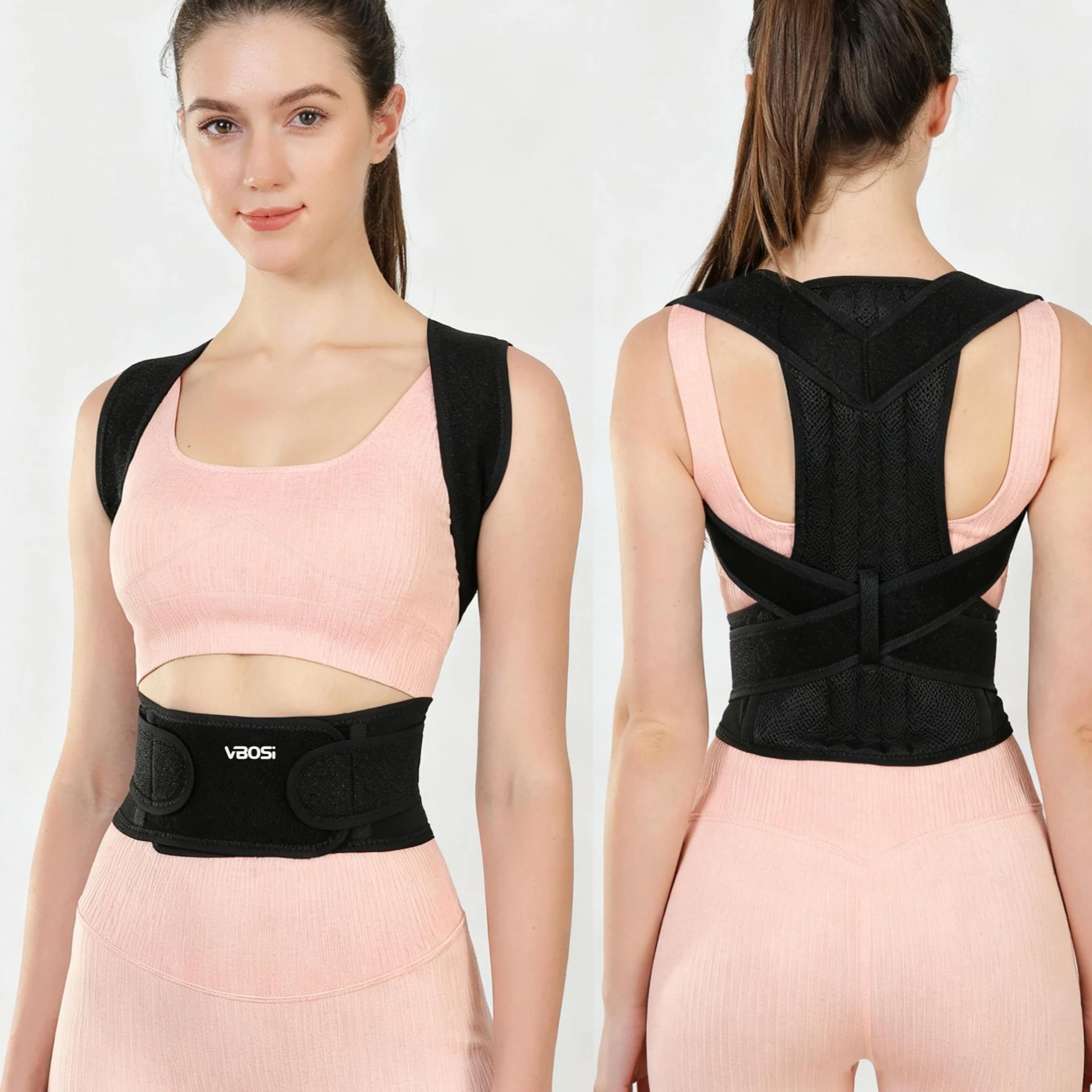 adjustable sporty back brace for men & women, posture corrector waist support