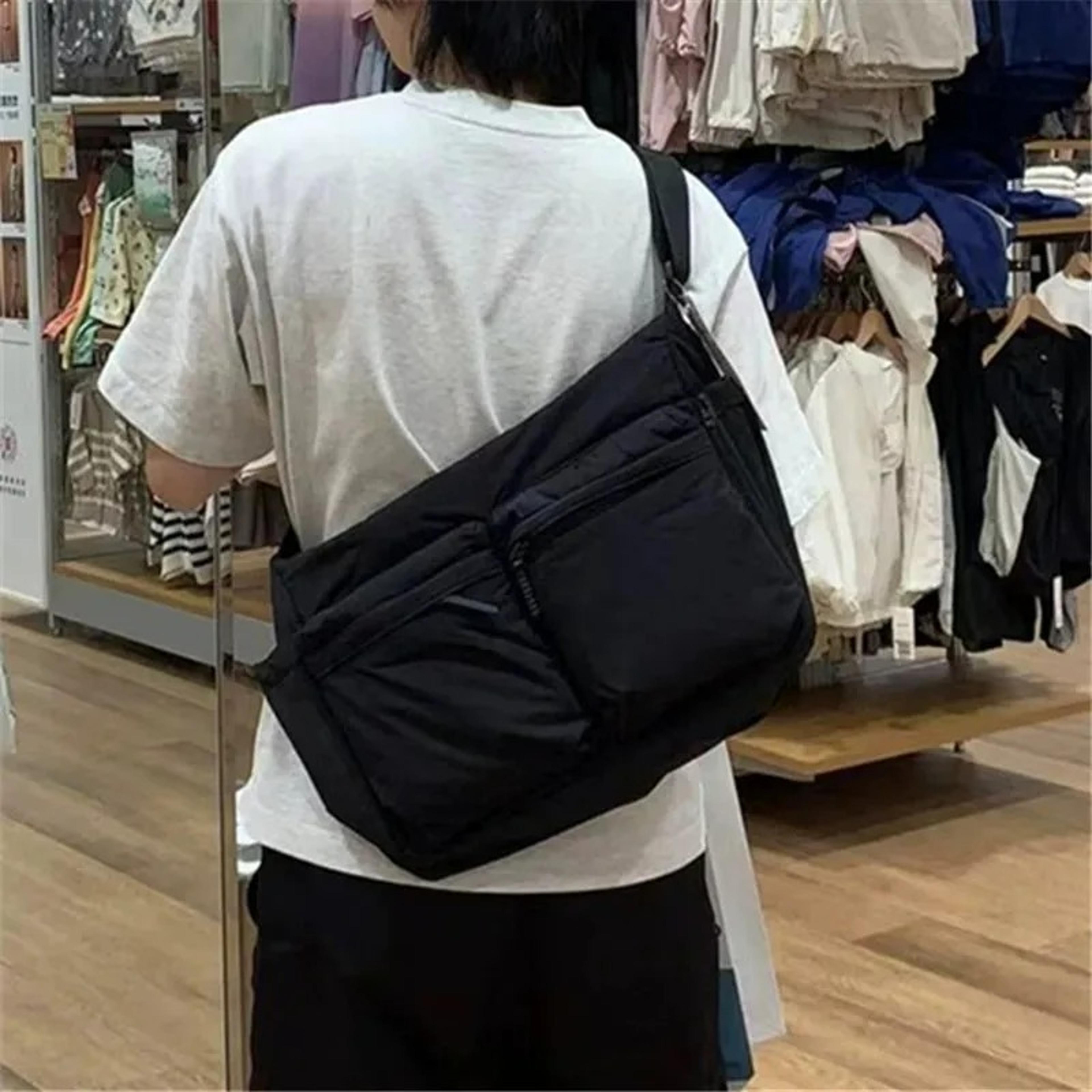 women canvas shoulder messenger bag large capacity crossbody tote