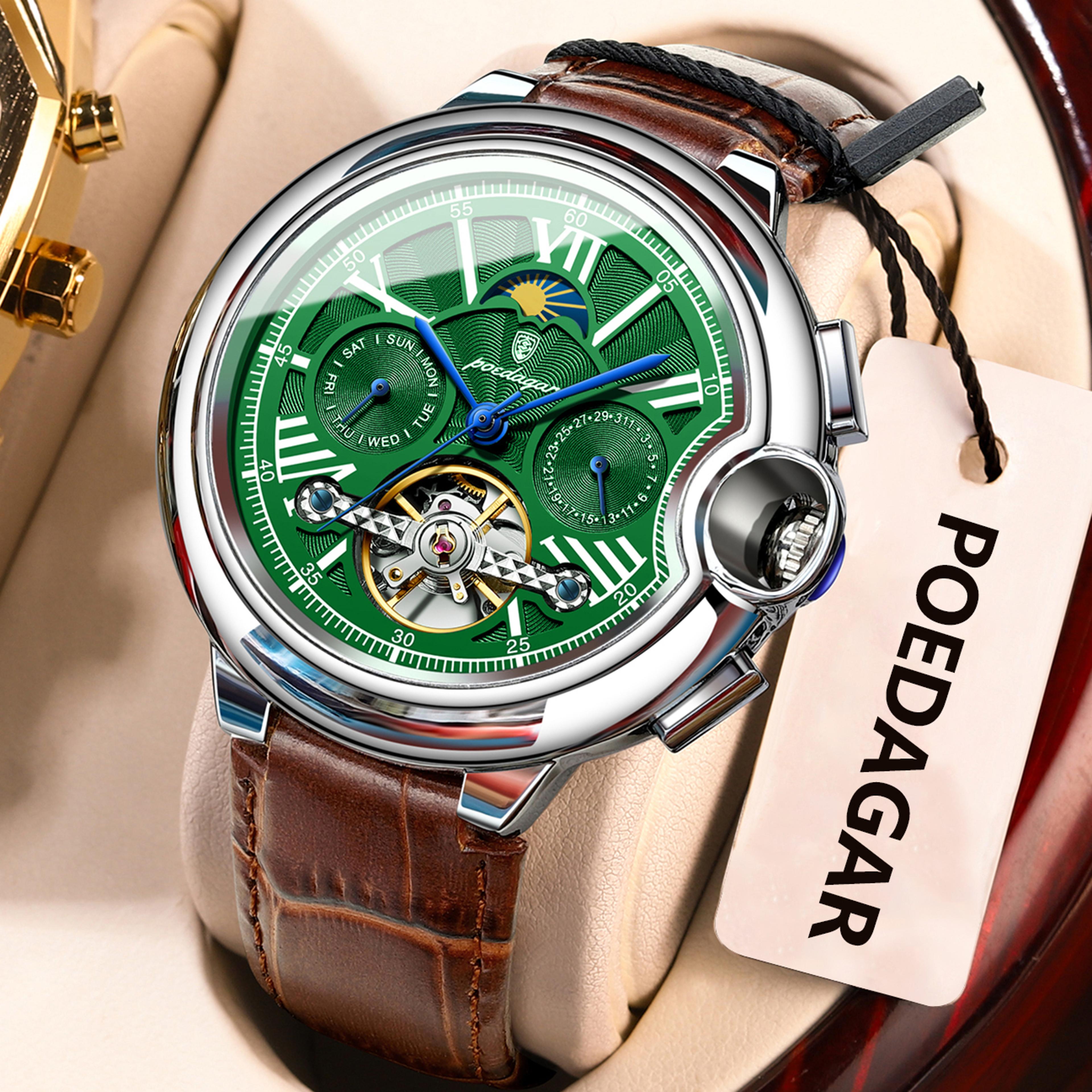 Luxury Automatic Mechanical Watch For Men With Tourbillon  Stainless Steel Design 12