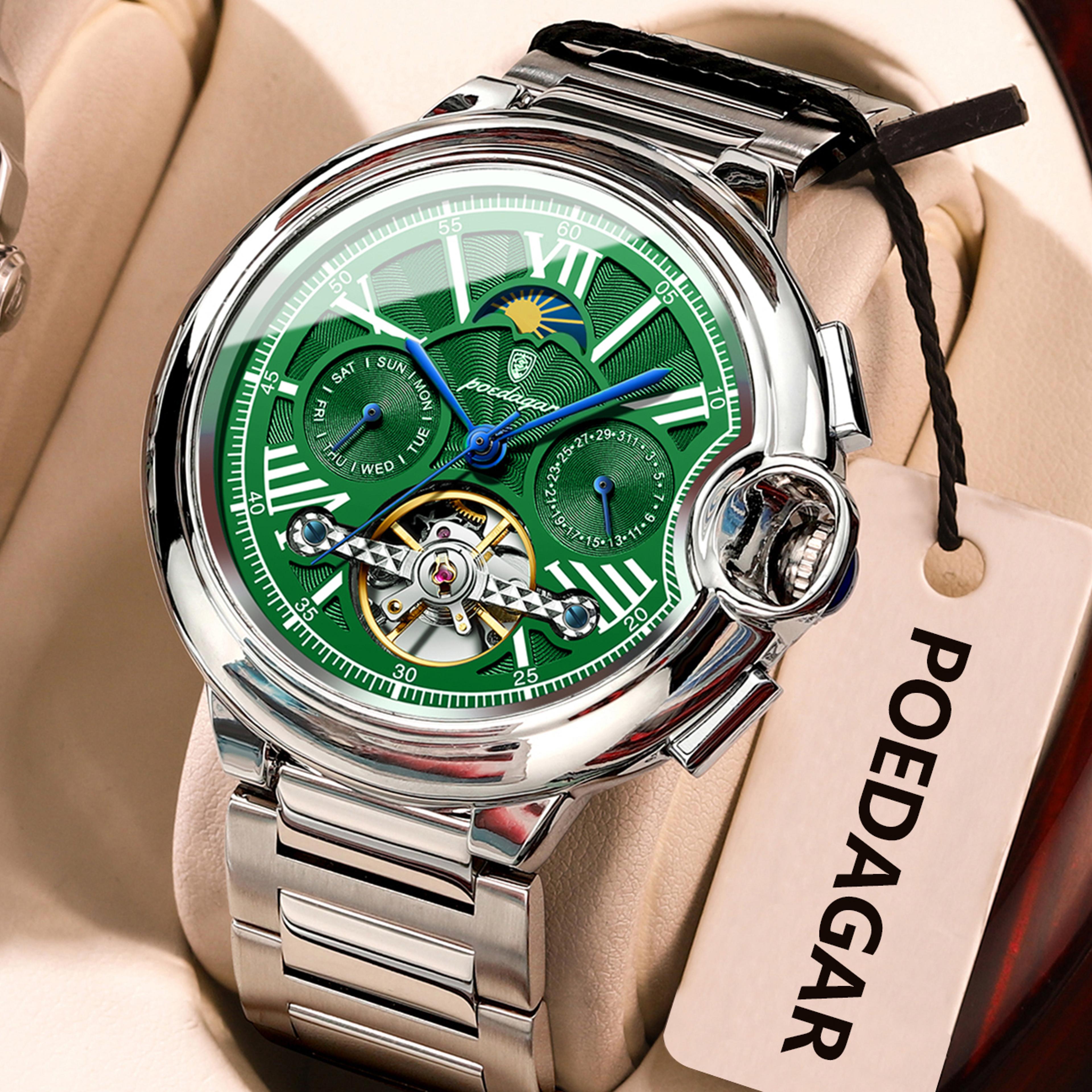 Luxury Automatic Mechanical Watch For Men With Tourbillon  Stainless Steel Design 8