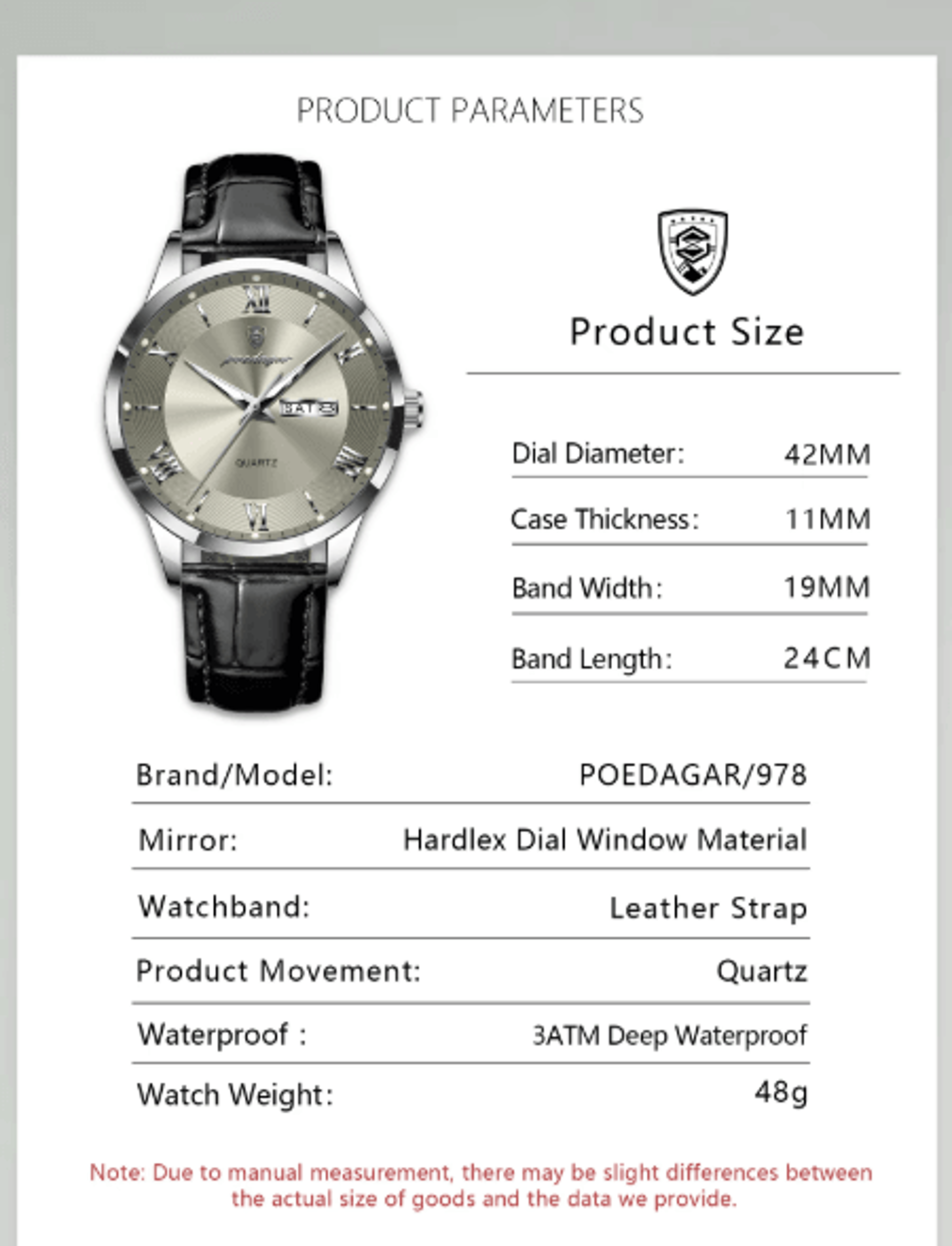 Luxury Business Wristwatch For Men Date Week Leather Quartz Male Watch Waterproof Luminous Fashion  5