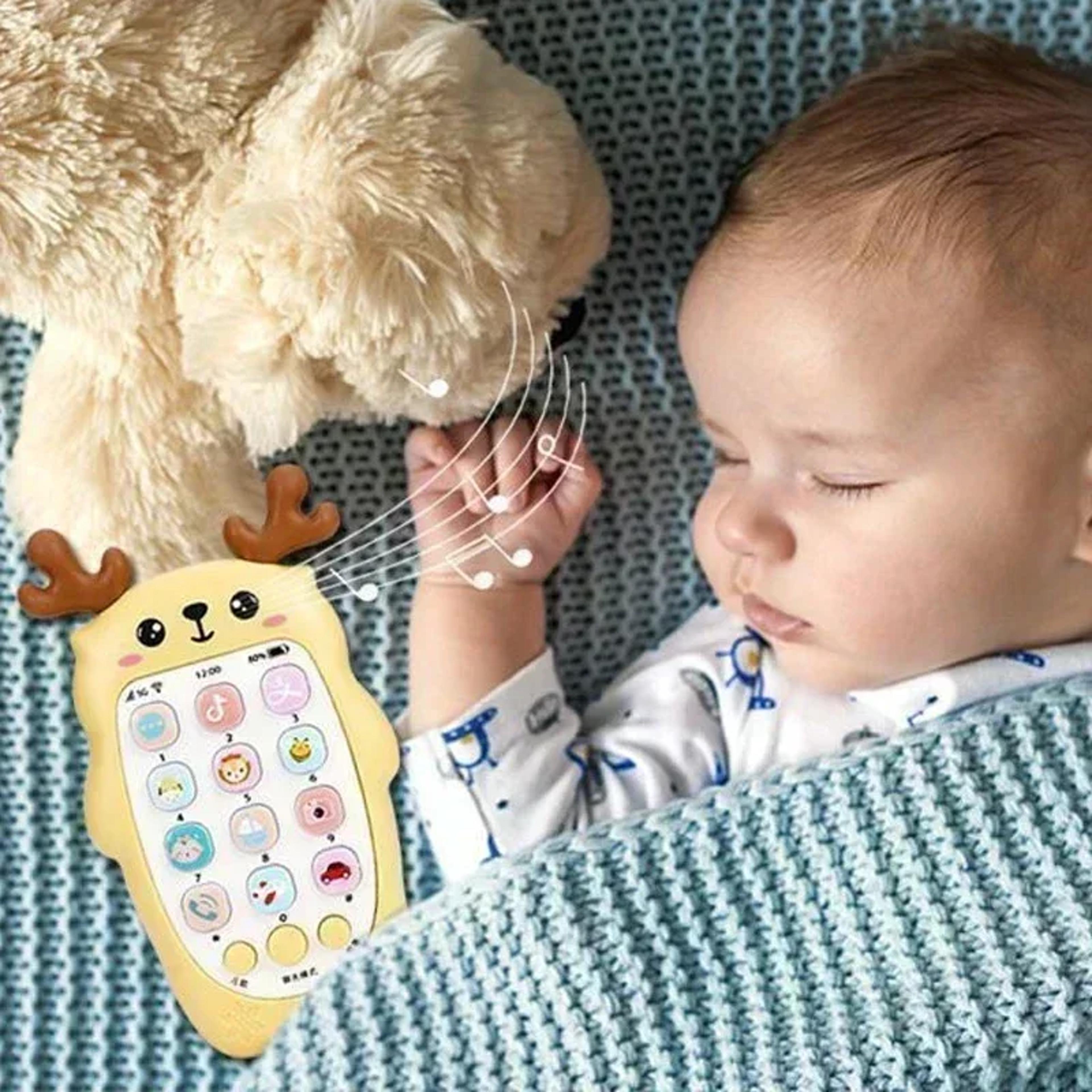 Baby Phone Voice Toy Interactive Bilingual Telephone for Infants Toddler Educational Music  Sound