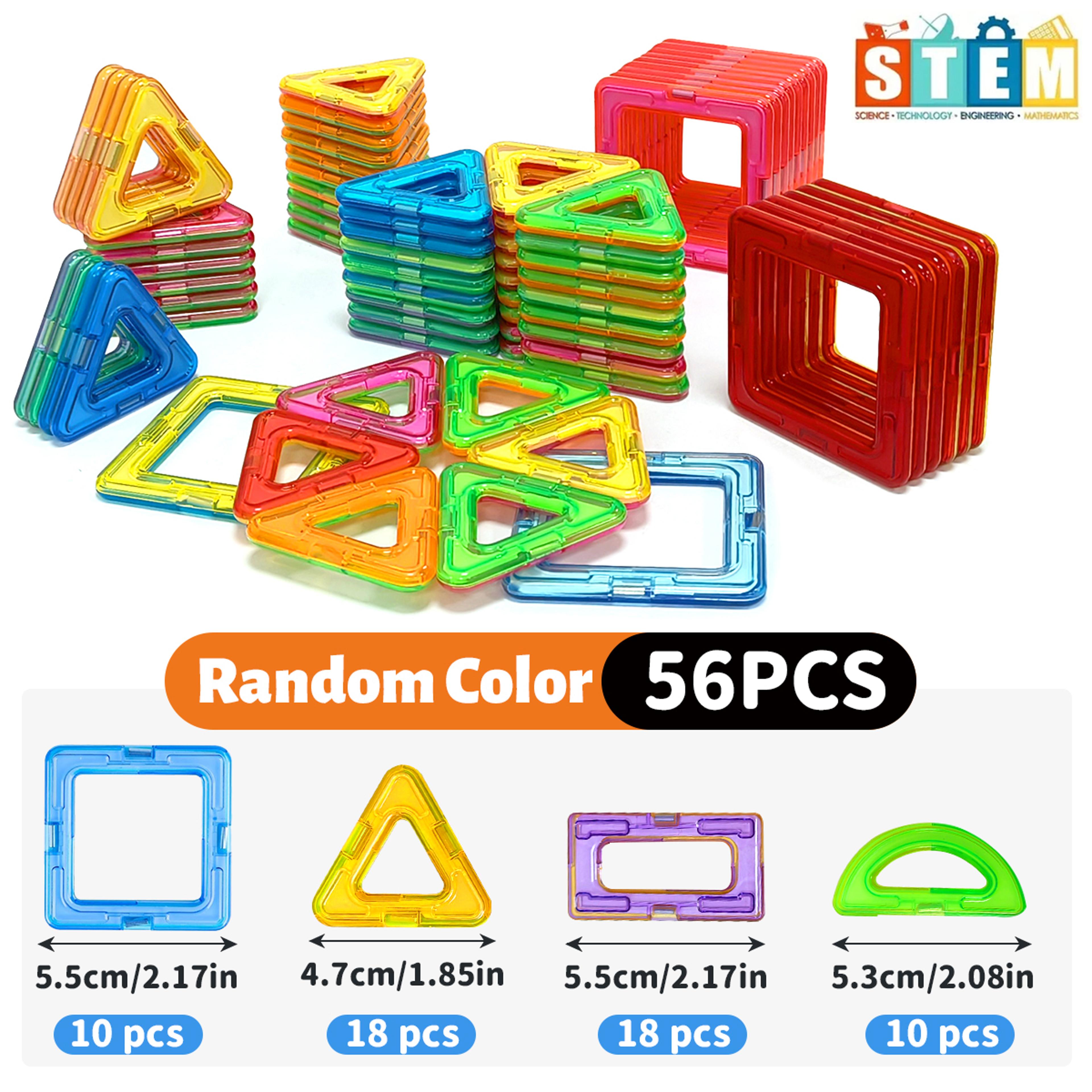 Magnetic Building Blocks Medium Size STEM Toys for Kids Educational Magnet Construction Set for Cr