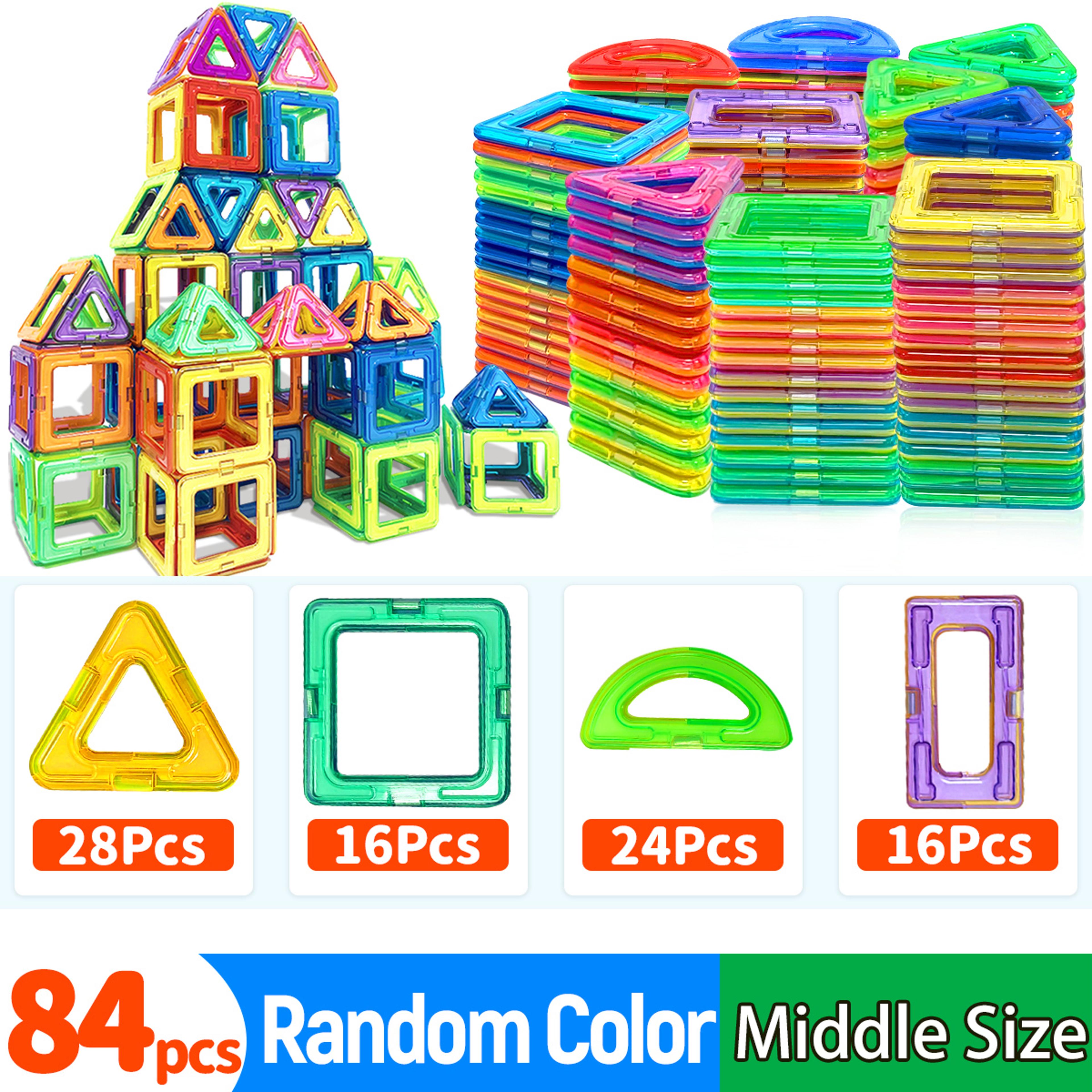 Magnetic Building Blocks Medium Size STEM Toys for Kids Educational Magnet Construction Set for Cr