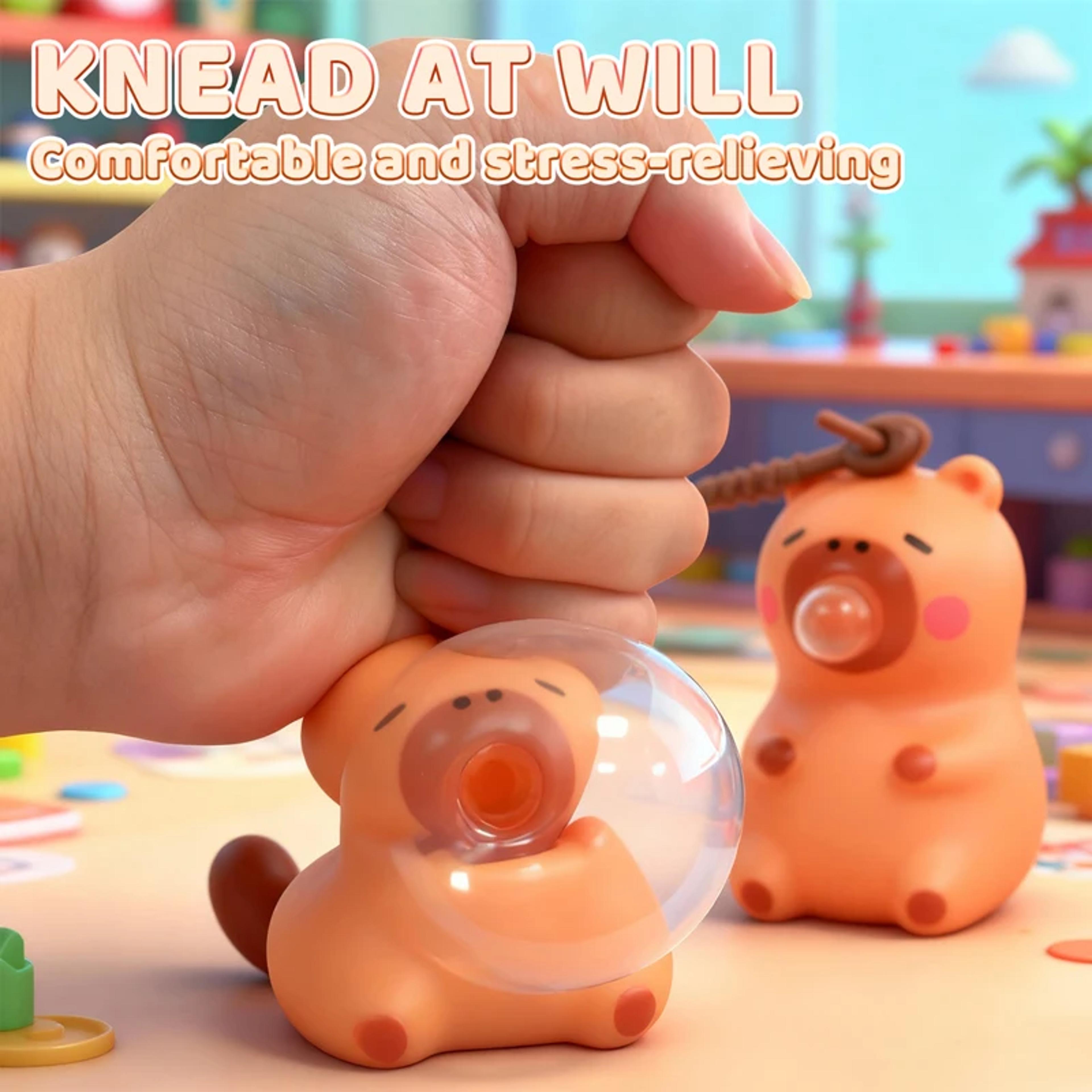 Cute Capybara Fidget Toy Stress Relief Squeeze Toy With Bubble Pop Sensory Fun 2