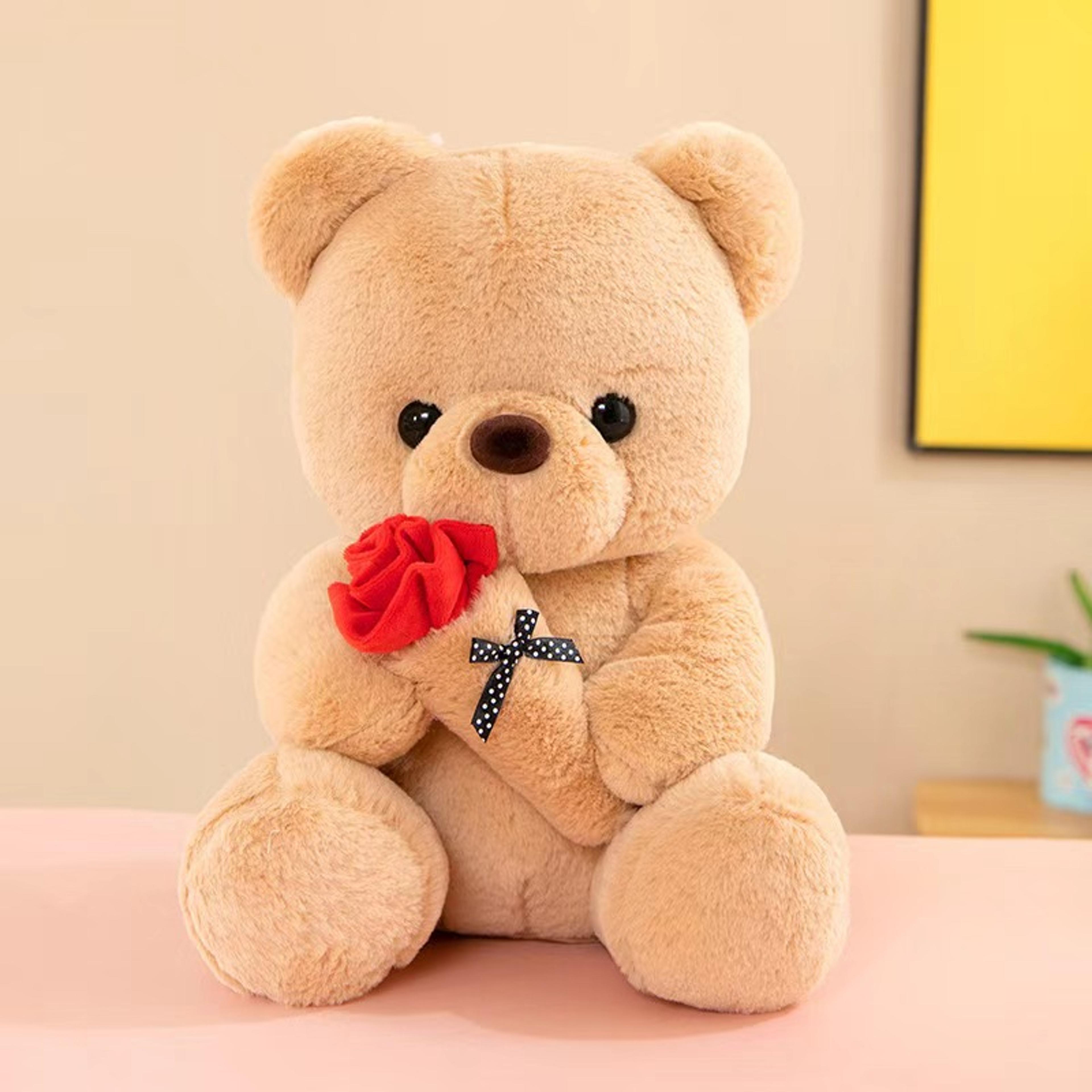 Rose Bear Plush Stuffed Teddy Bear Romantic Gift For Girlfriend  Anniversary 3
