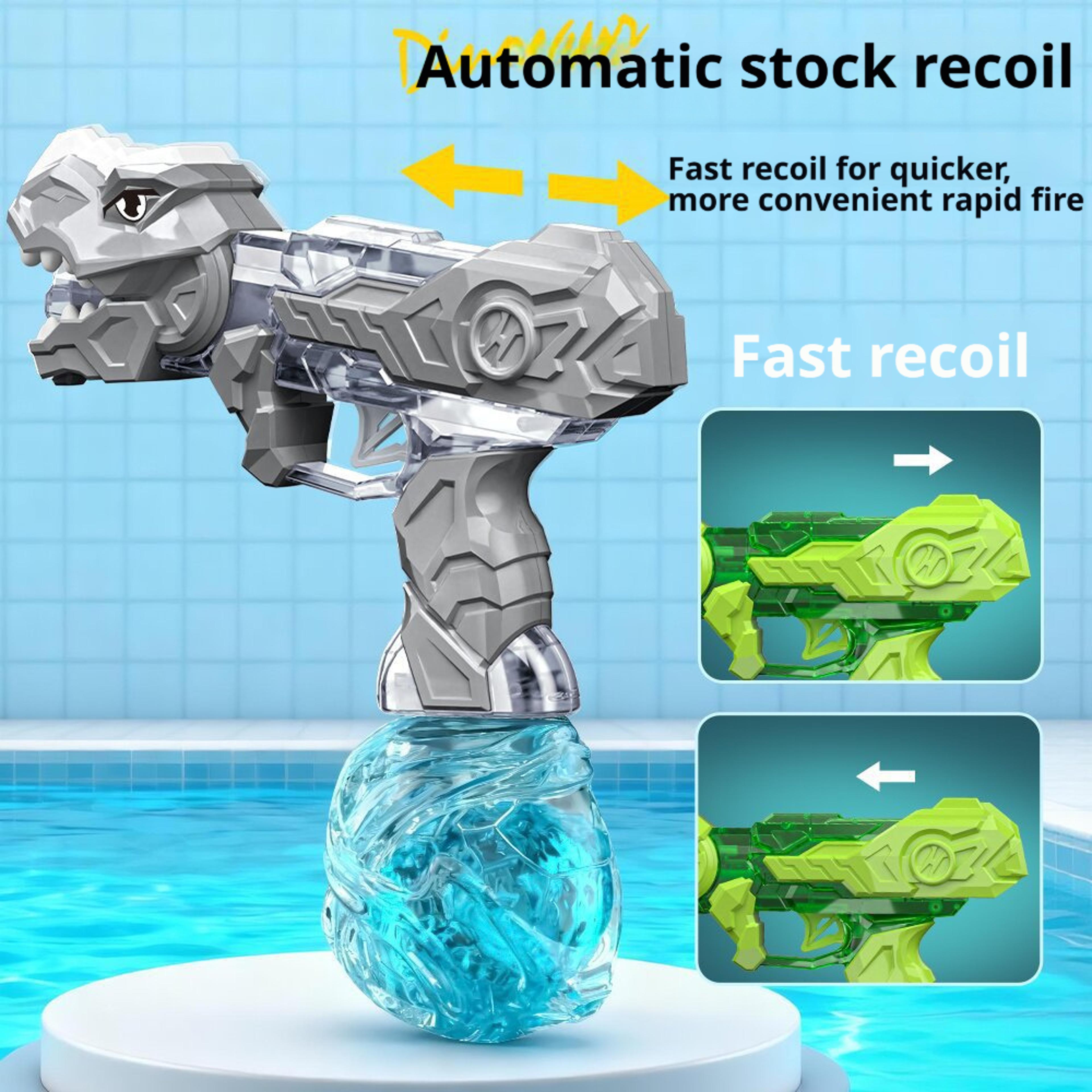 Dinosaur Electric Water Gun Rechargeable Automatic Water Blaster With LED Lights For Kids 3