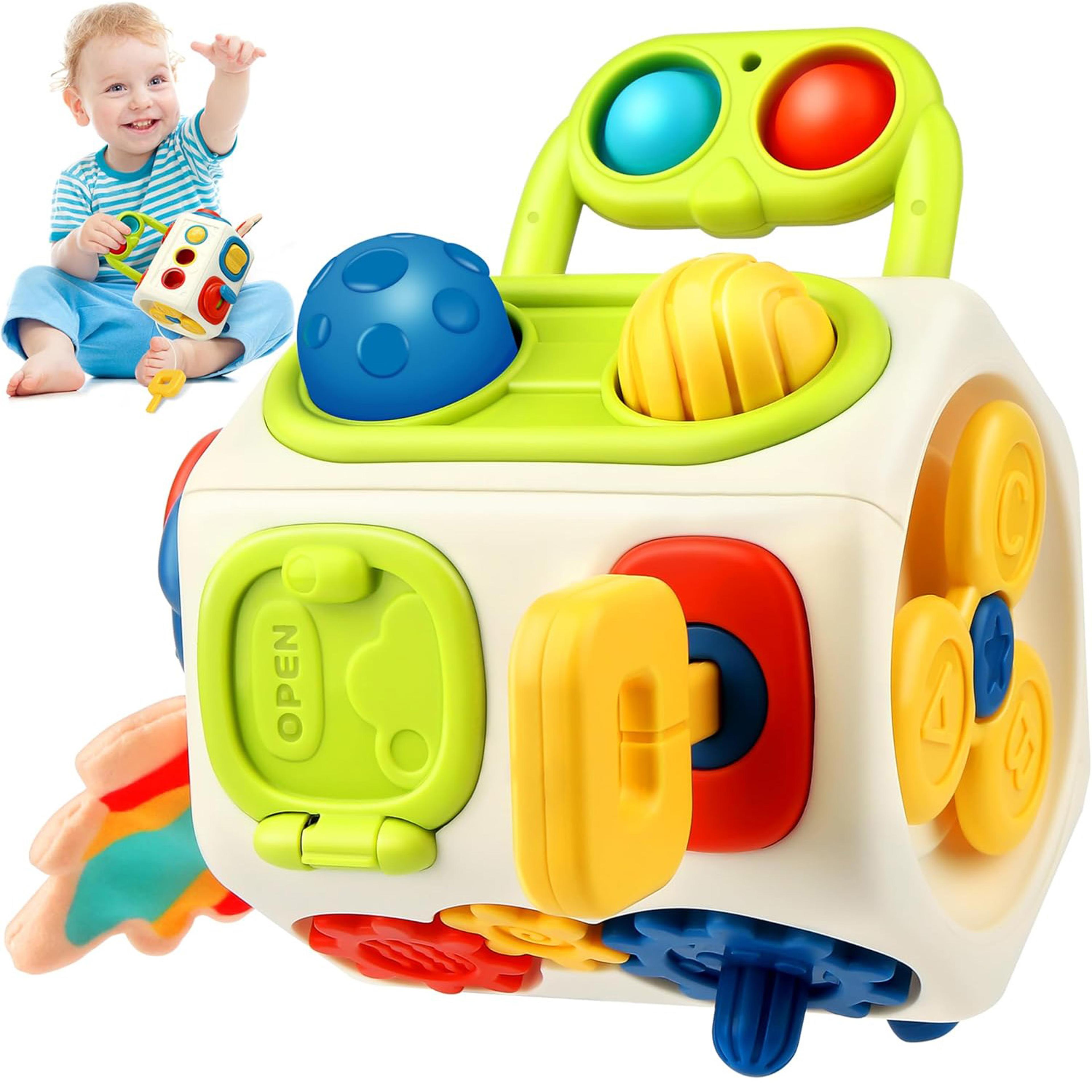 montessori busy cube activity toy for toddlers sensory learning & travel busy board