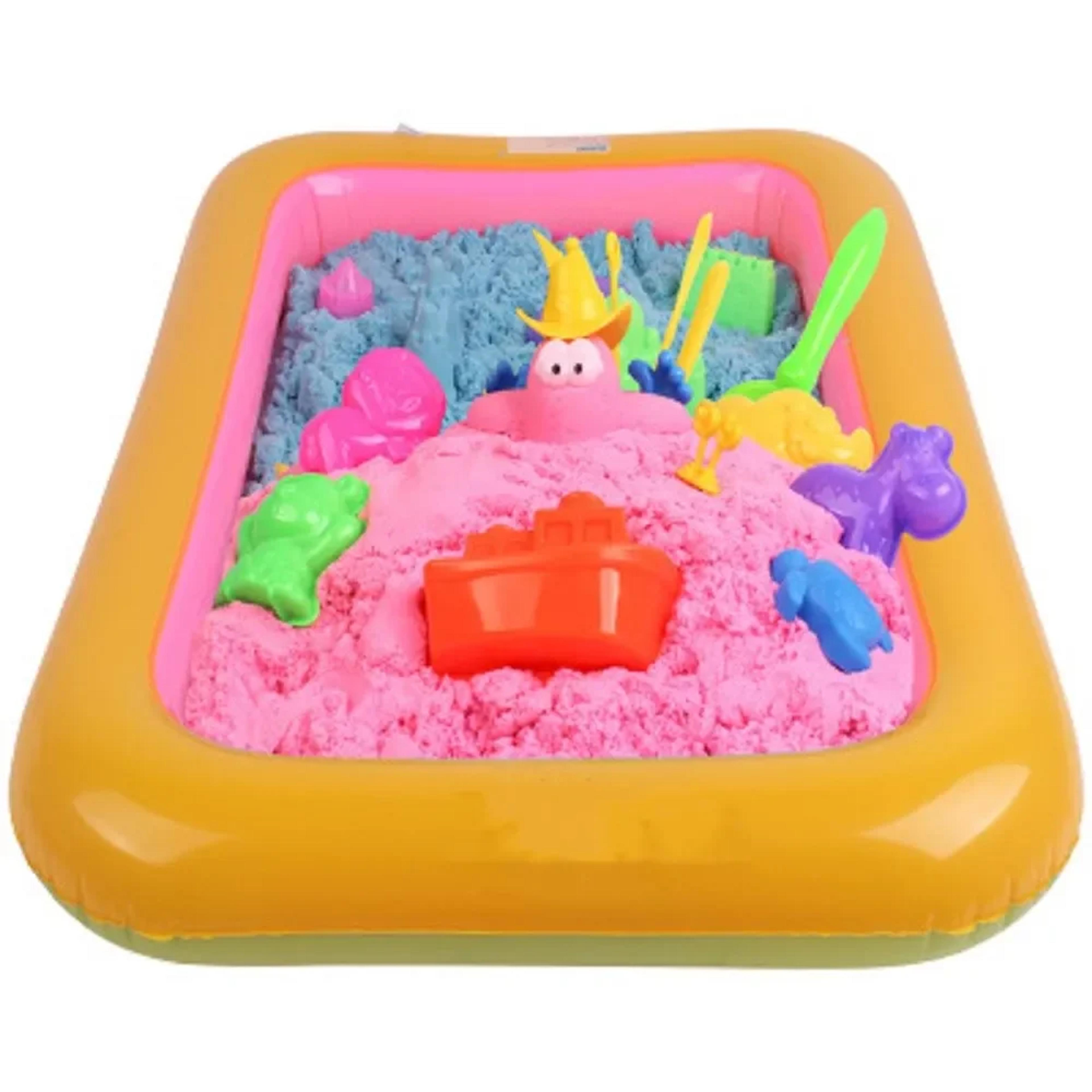 portable inflatable sand tray for kids sensory play and modeling clay activities