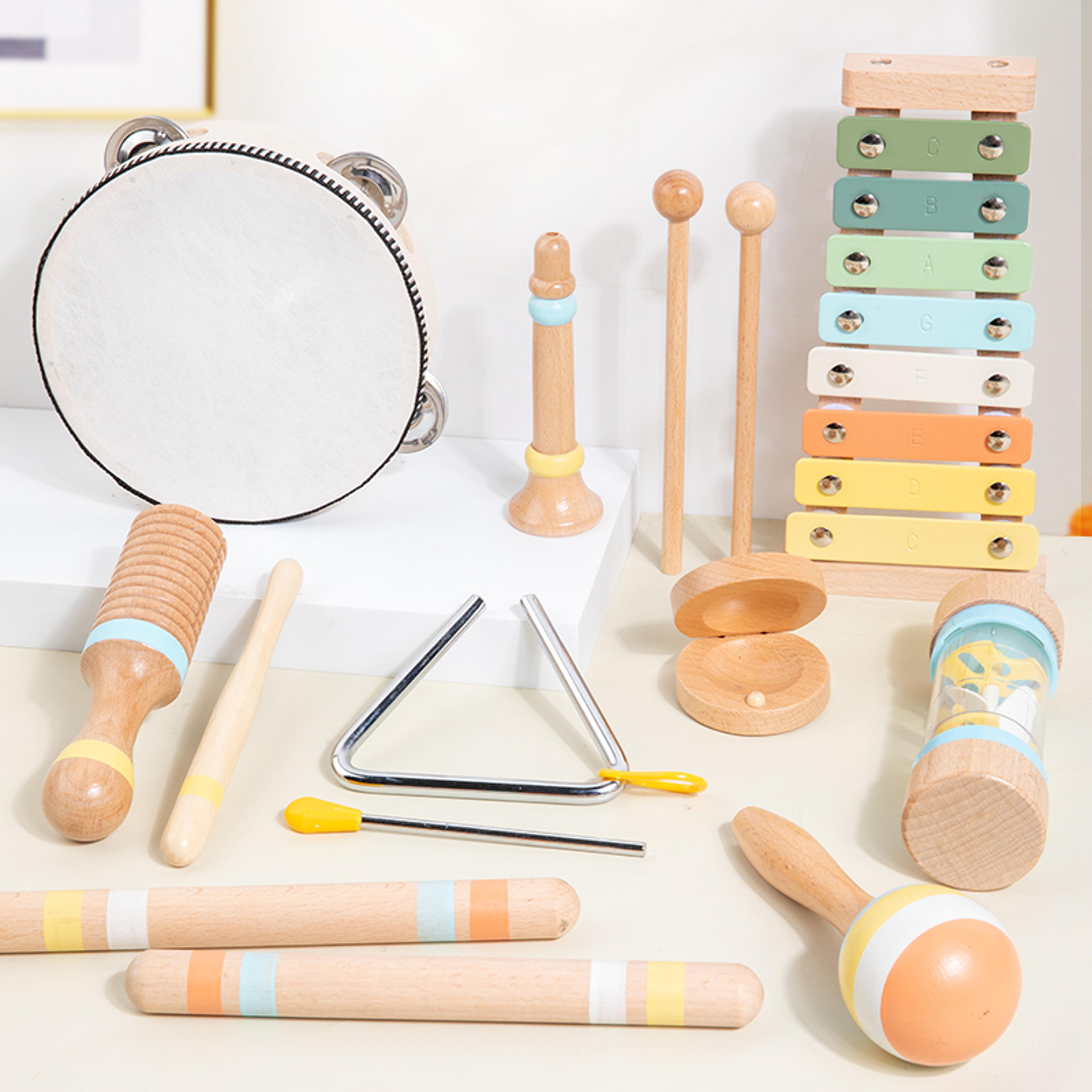 Montessori Wooden Musical Toy Toddler Percussion Set For Early Learning And Creative Play 2