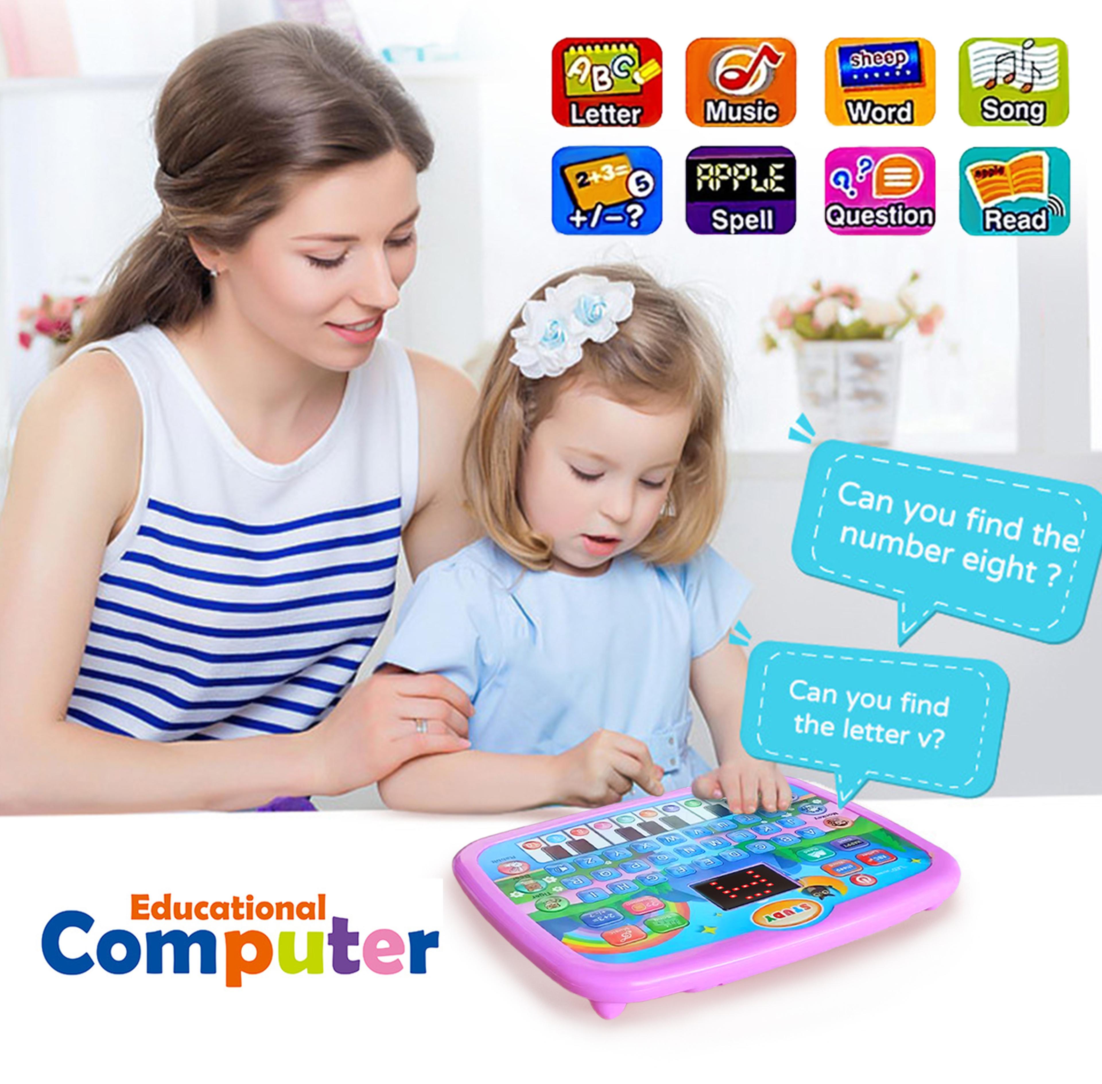 Interactive Kids Learning Tablet Educational Toy With Alphabet Numbers Music For Toddlers 5