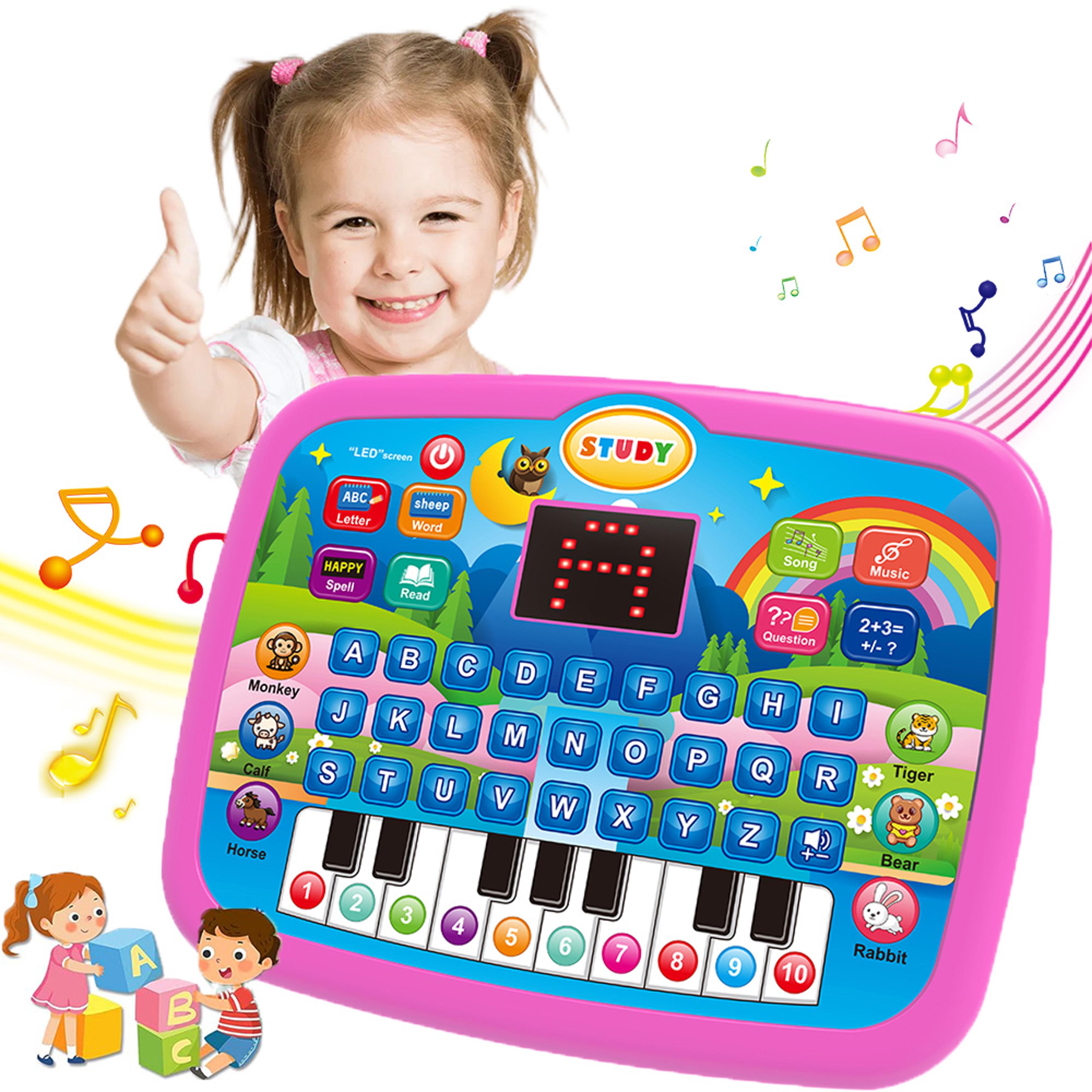 Interactive Kids Learning Tablet Educational Toy With Alphabet Numbers Music For Toddlers 6