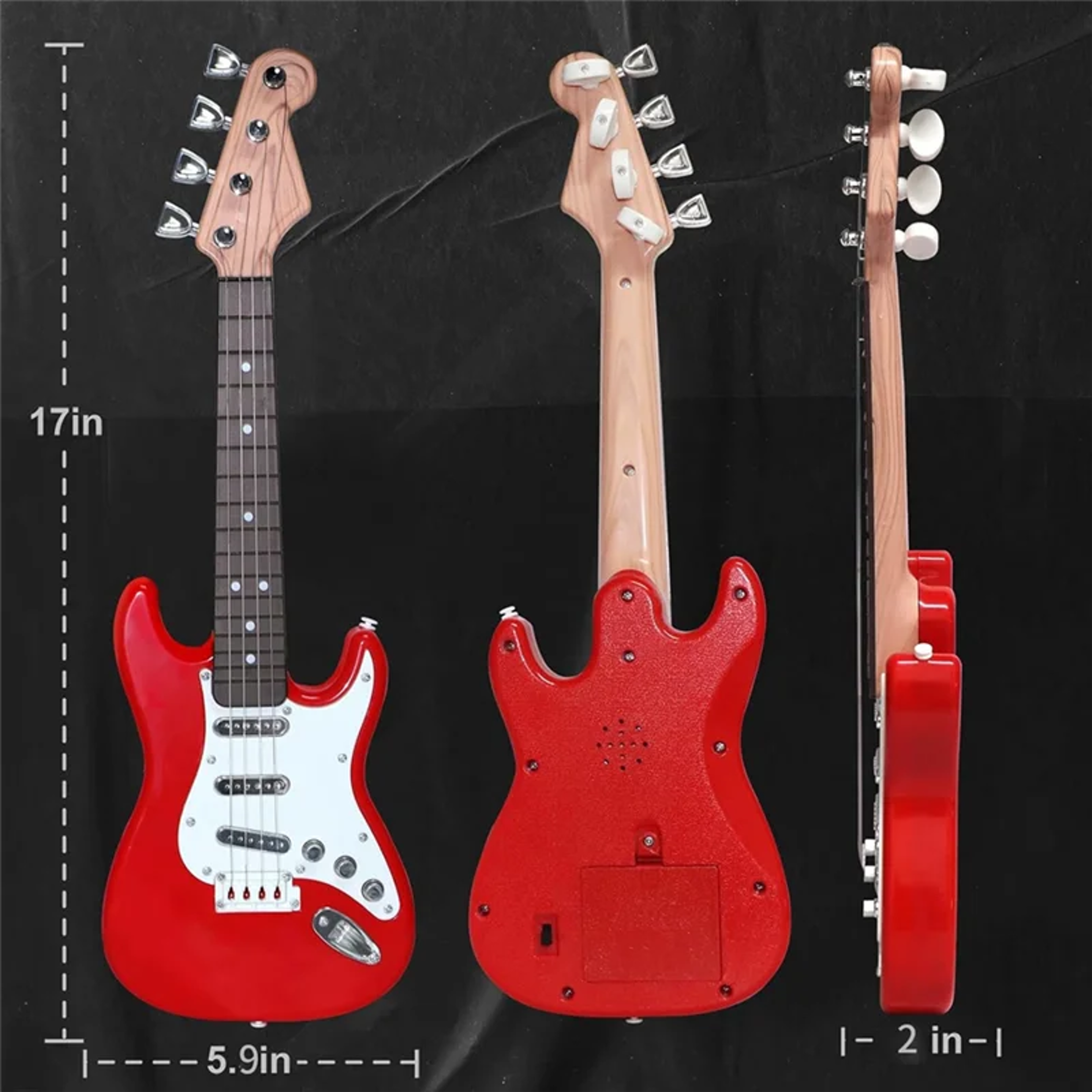 Kids Guitar Toy 4 String Toy Electric Guitar Musical Instrument For Children 5