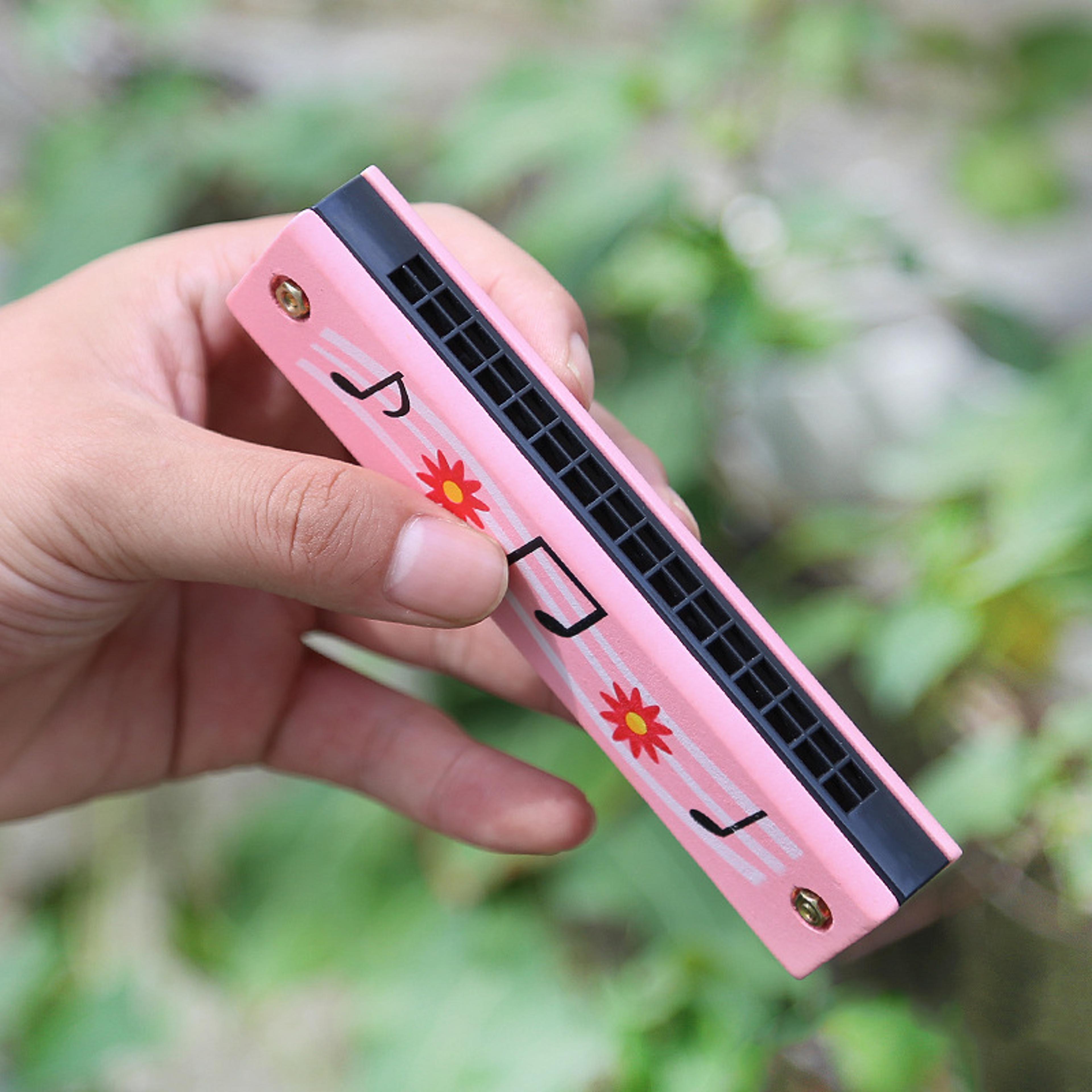Kids Wooden Harmonica Montessori Music Toy For Early Learning  Creative Play 2