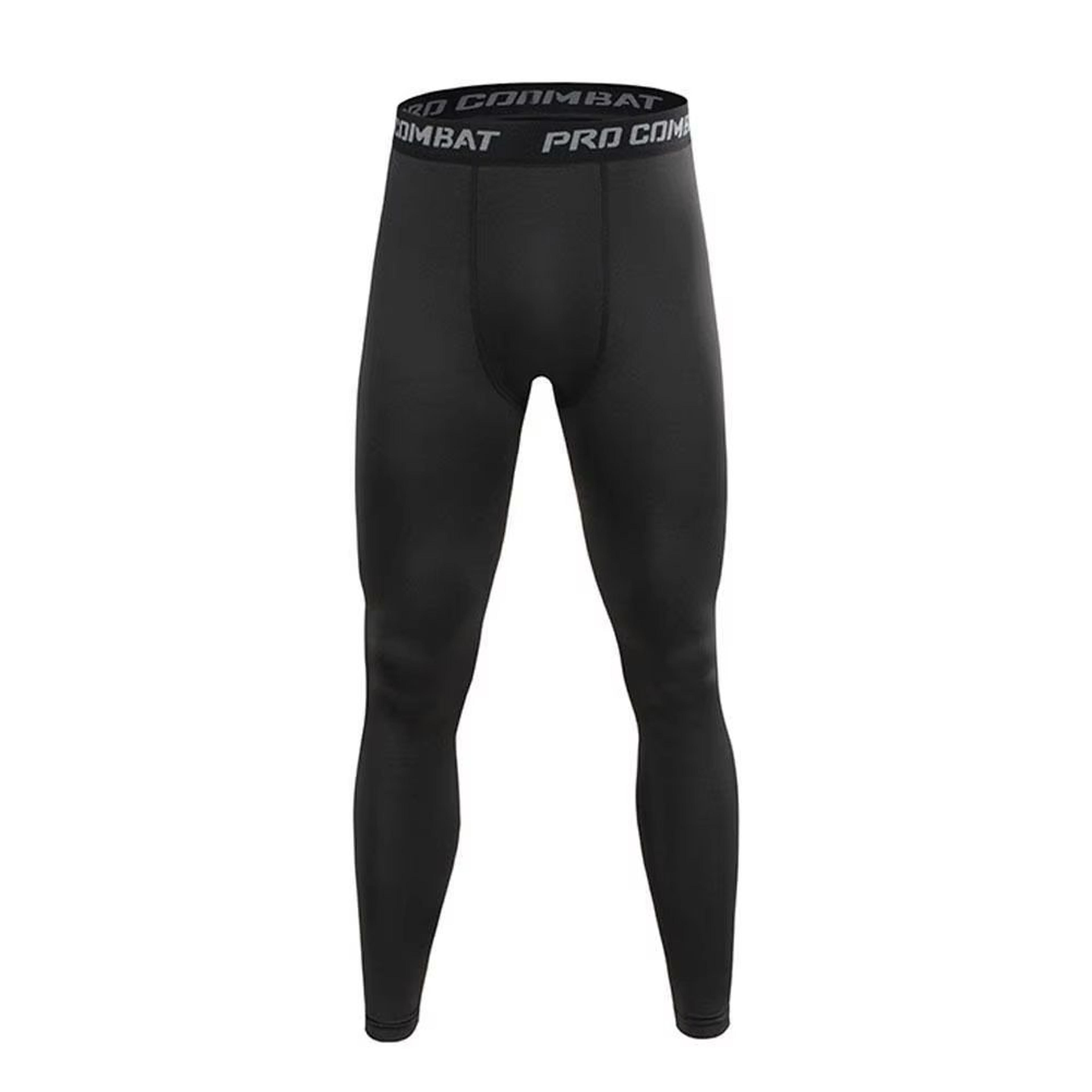 men fitness compression pants moisture wicking sport leggings for running & jogging