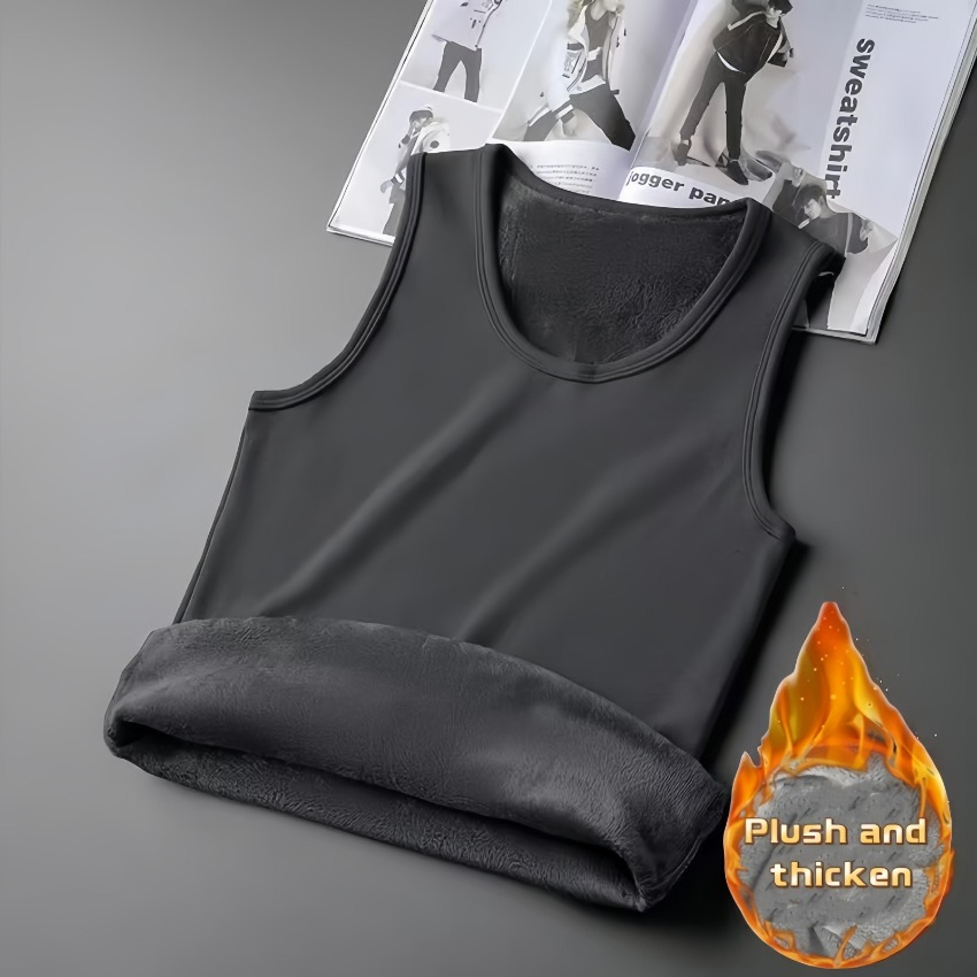 Mens Warm Thermal Underwear Autumn Winter Sleeveless Vest Thickening Thermo Lingerie Soft Fleece Li 6