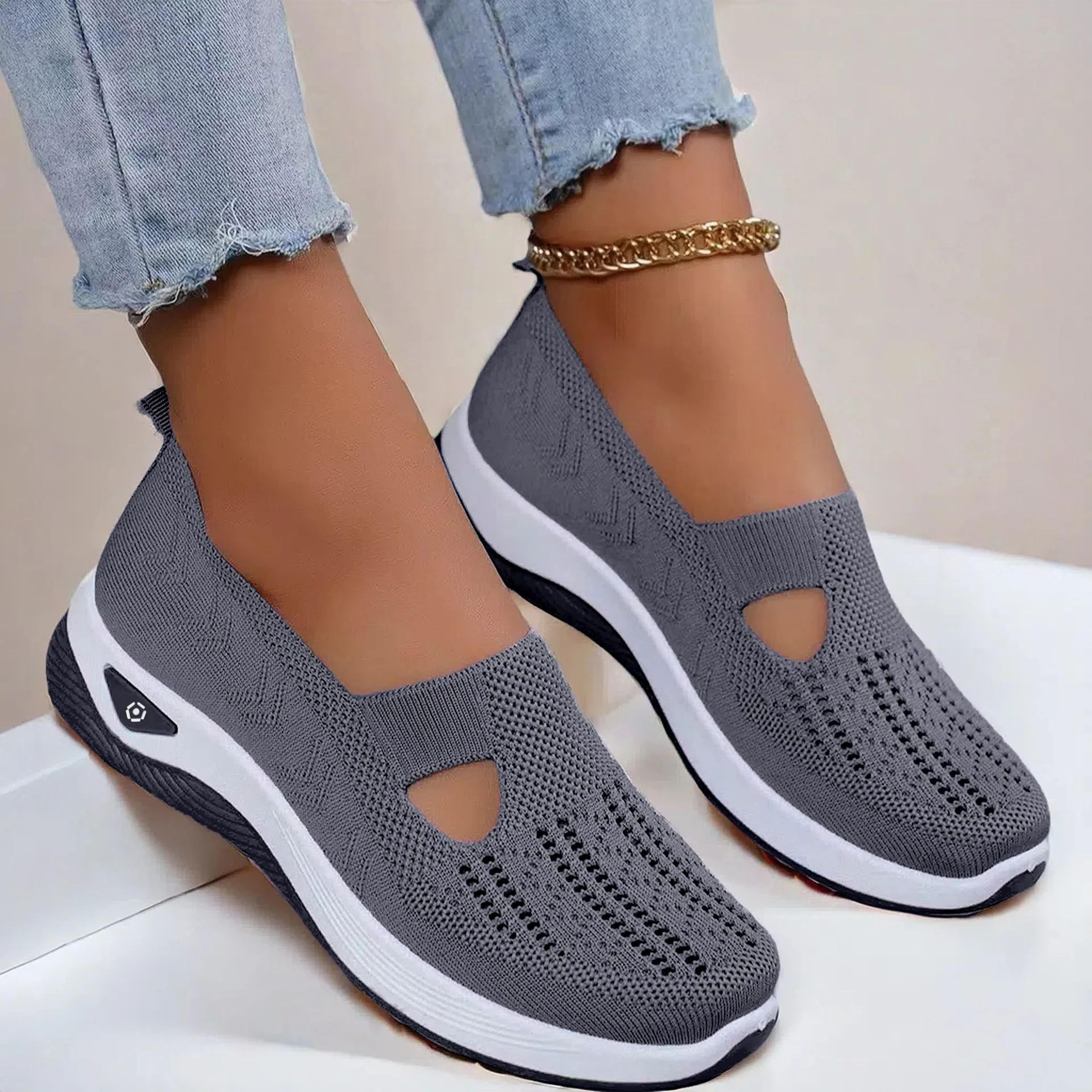 NonSlip Shoes For Elderly Women Designed For Stability Soft Sole Walking Flats For Daily Use 4