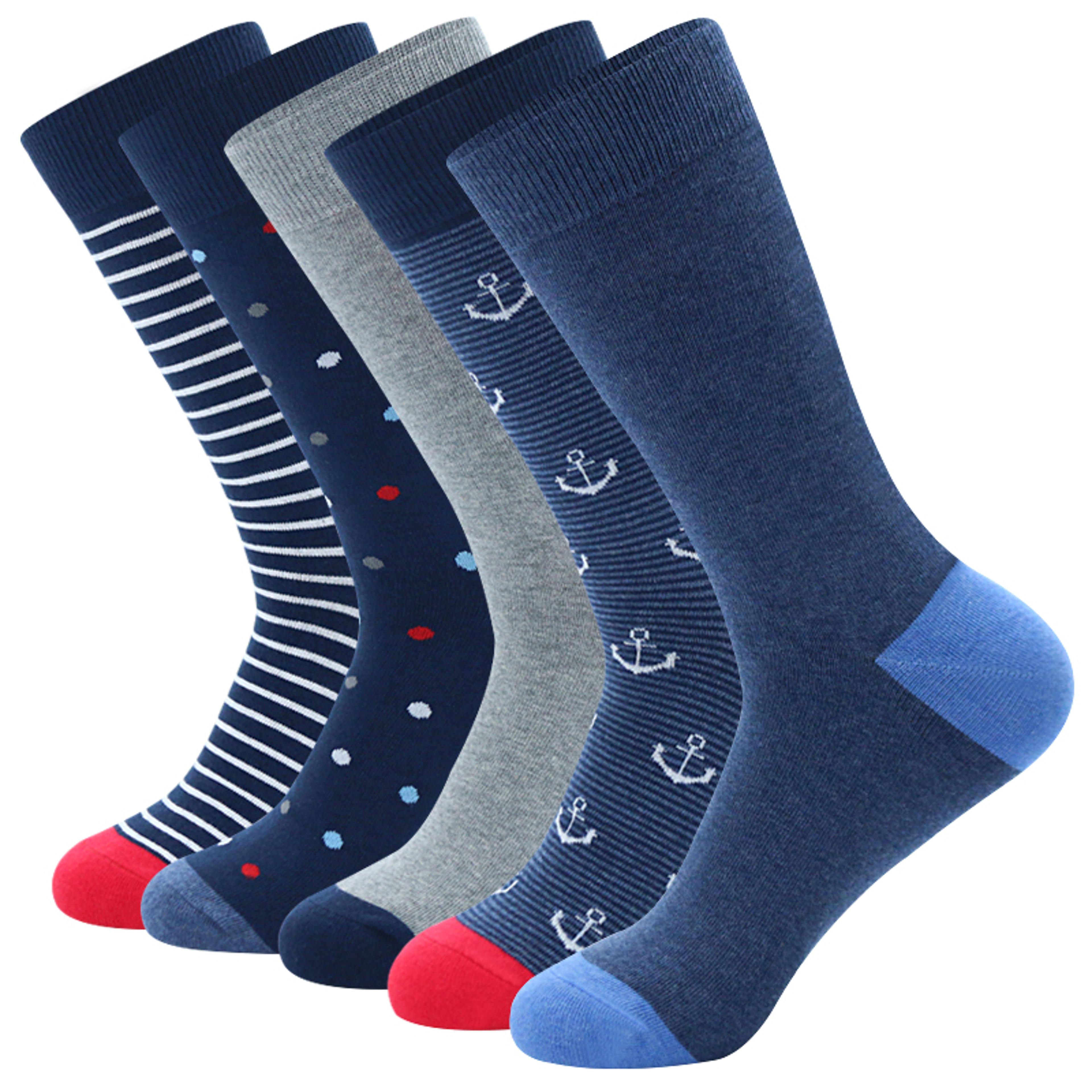 Colorful Striped Combed Cotton Novelty Socks Fun Dress Socks For Men Cool  Breathable Casual Patter 8