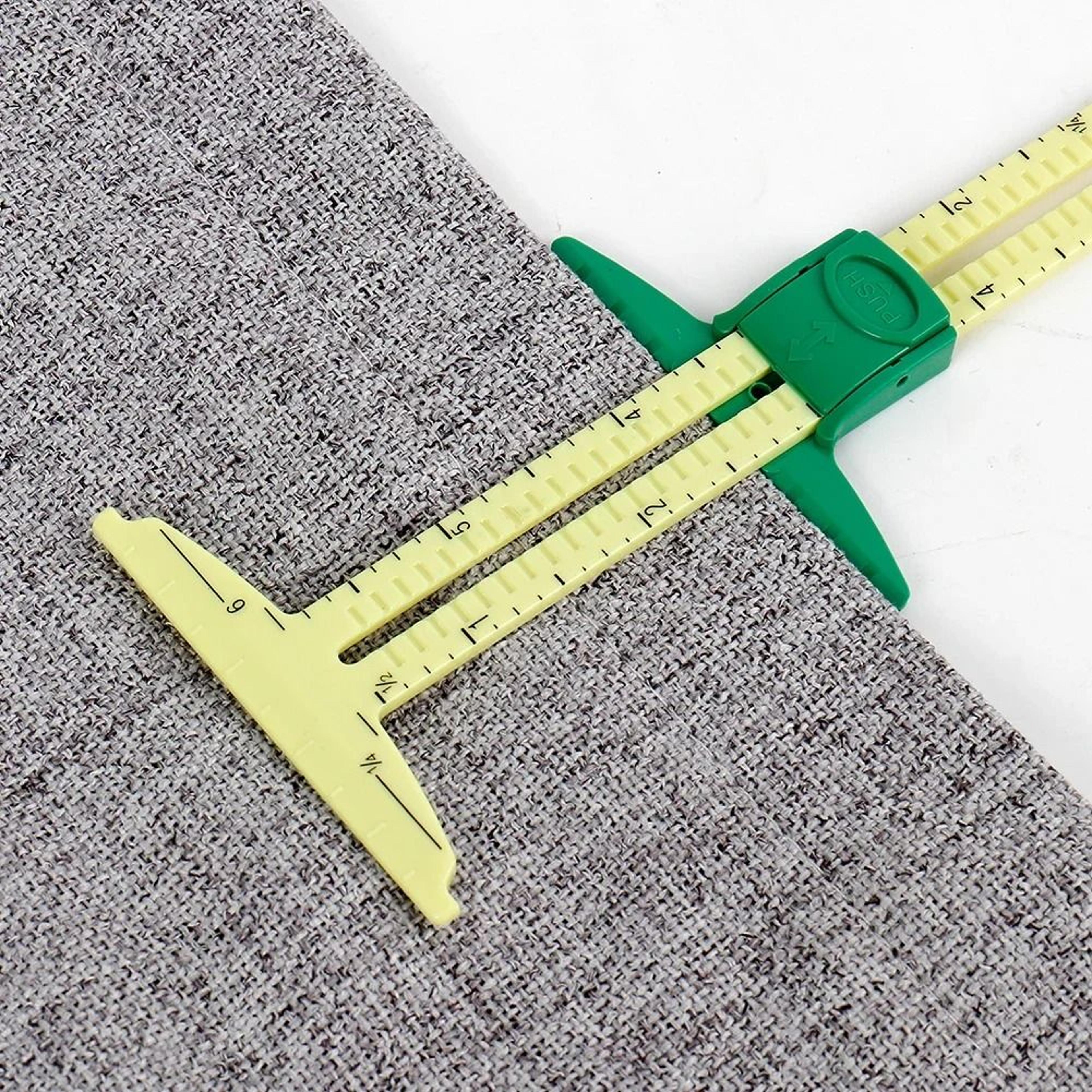 5-in-1 sewing seam ruler, multifunctional measuring gauge for quilting and tailoring