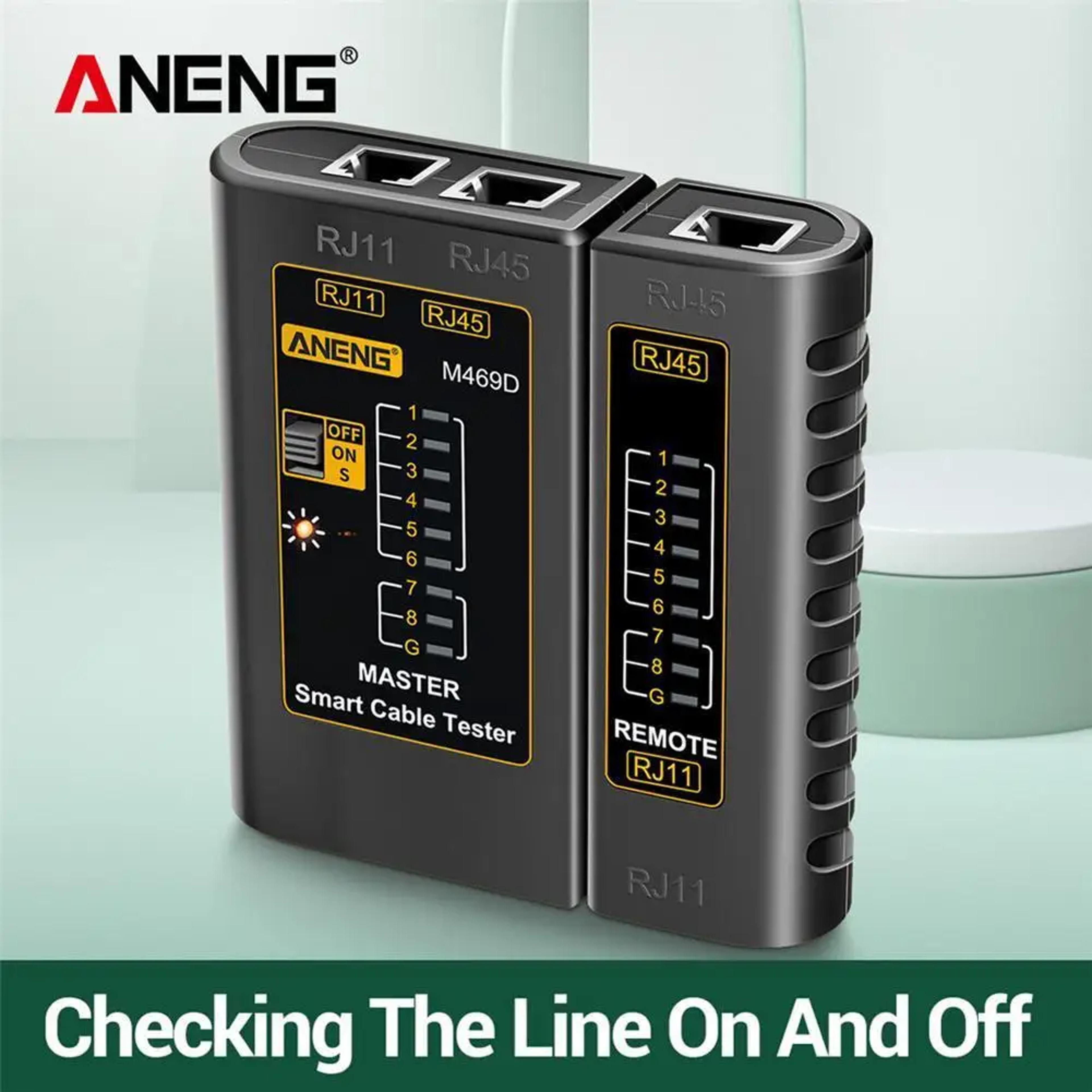 m469d lan cable tester for rj45/rj11, network line tracker & diagnostic tool