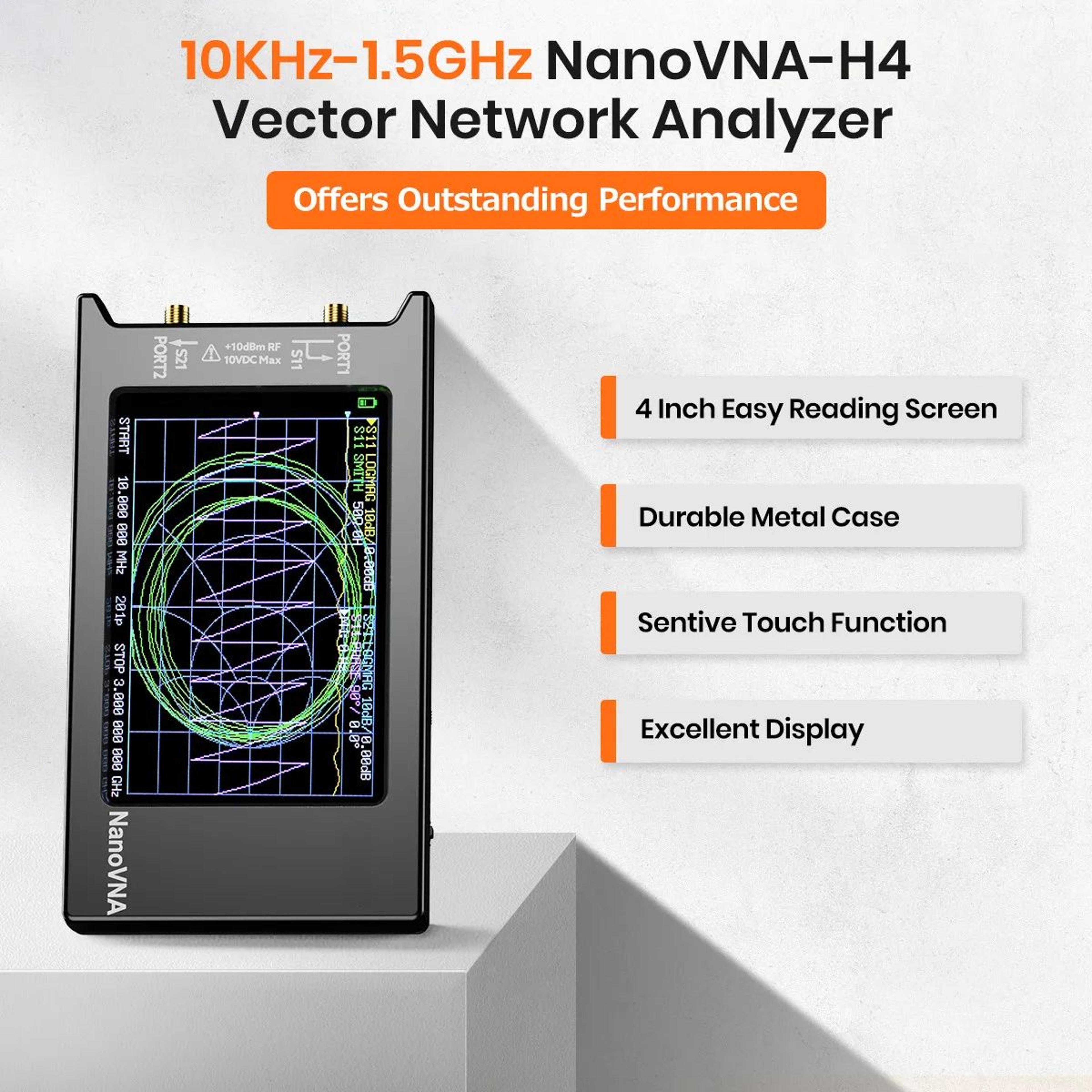 Updated NanoVNA H4 Vector Network Analyzer HF VHF UHF Antenna Analyzer With SD Card Slot 3