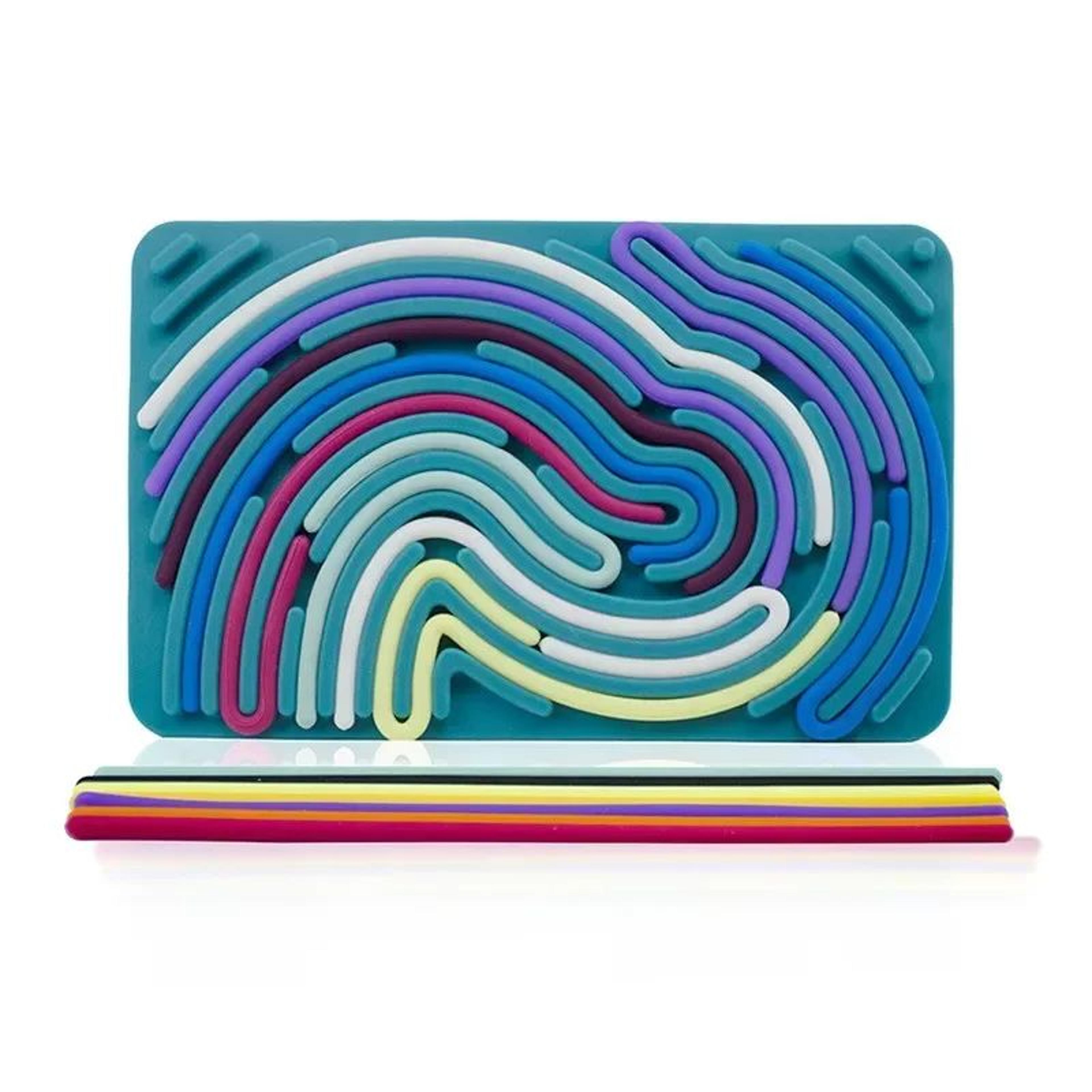 Sensory Activity Board For Kids Montessori Busy Board With Colored Silicone Rods Develops Motor Ski 6