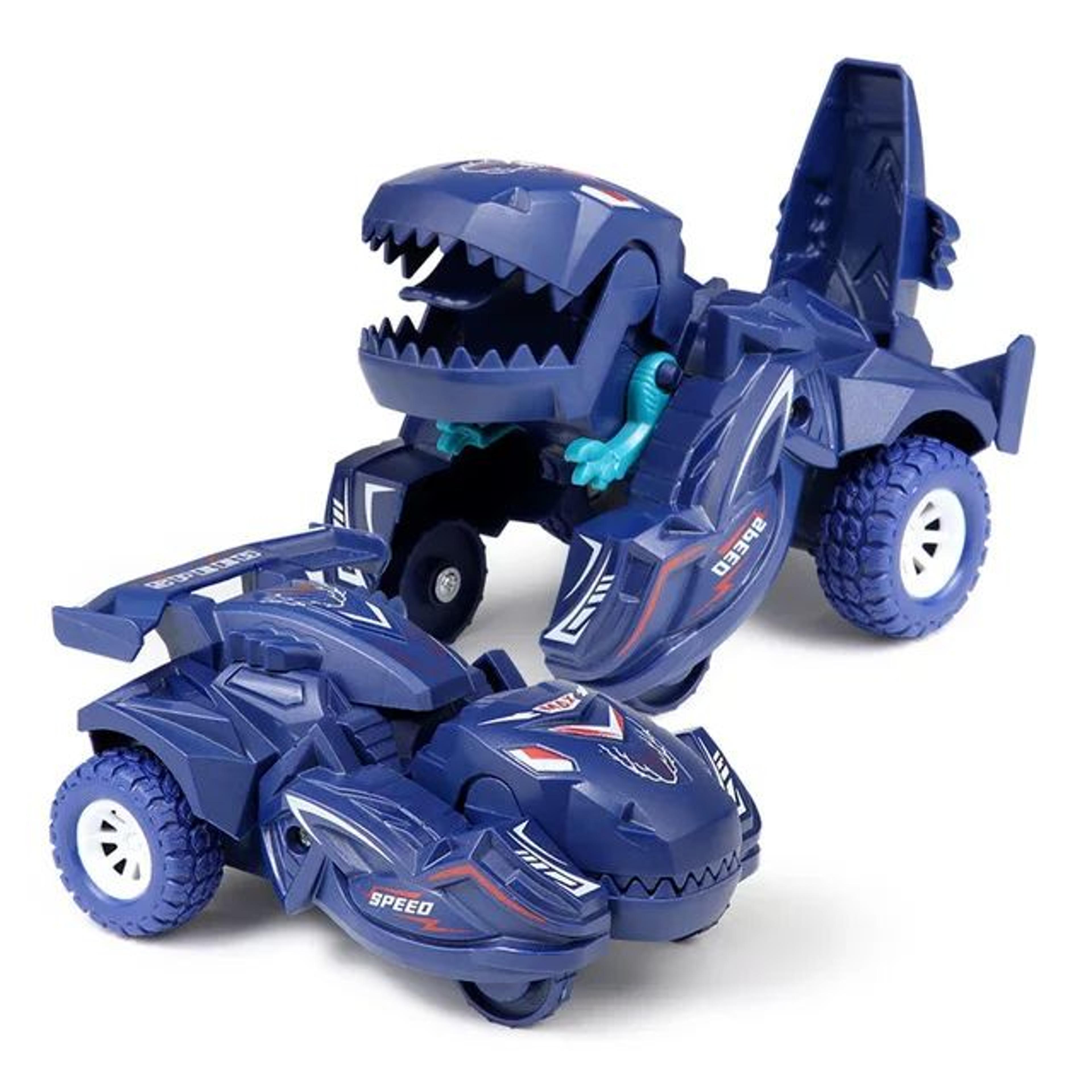 Dinosaur Deformation Car Model Toy For Boys One Step Action Transformation Mini Vehicle Best Gift F 4