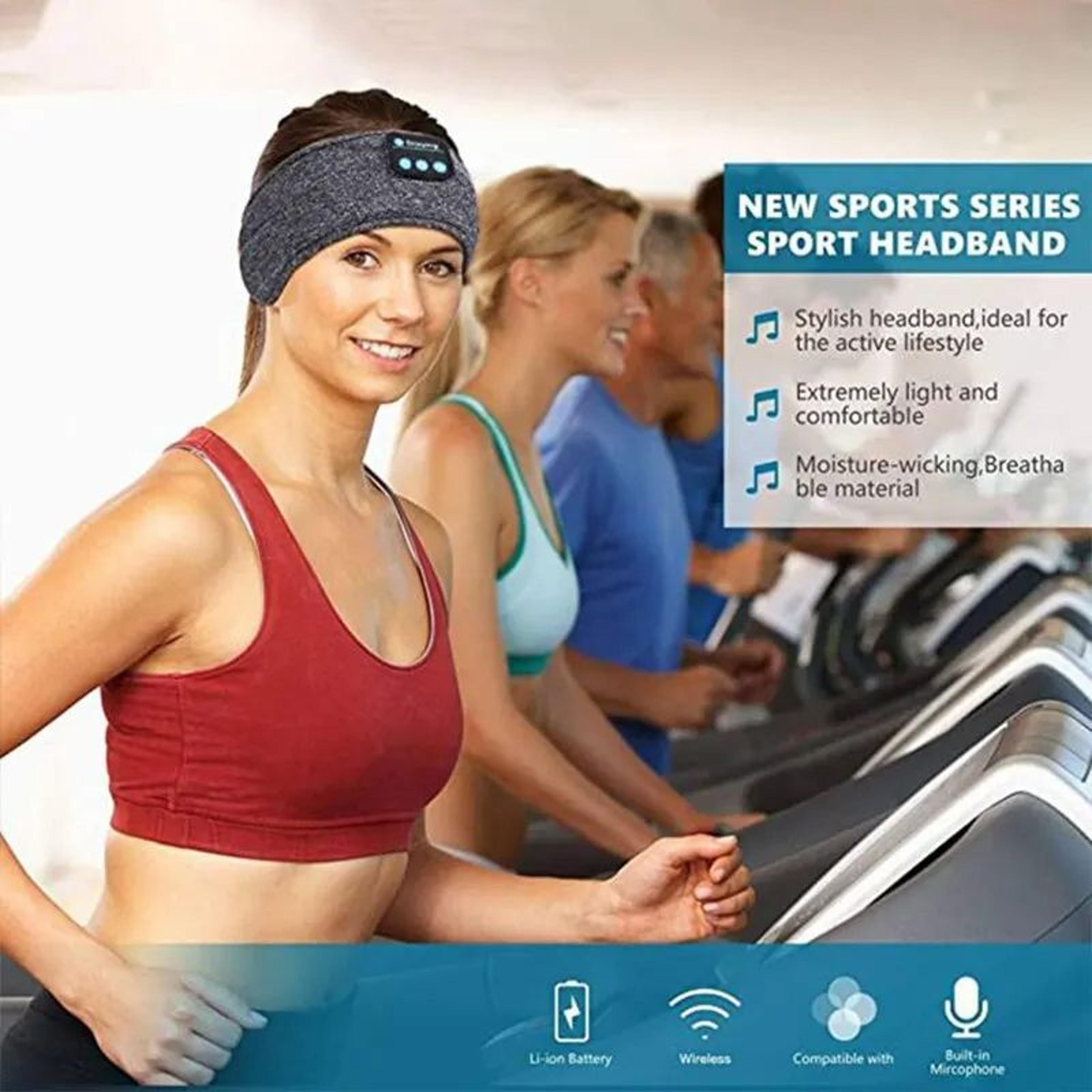 Bluetooth Earphones Sports Sleeping Headband Elastic Wireless Headphones With Music Eye Mask Noise  2