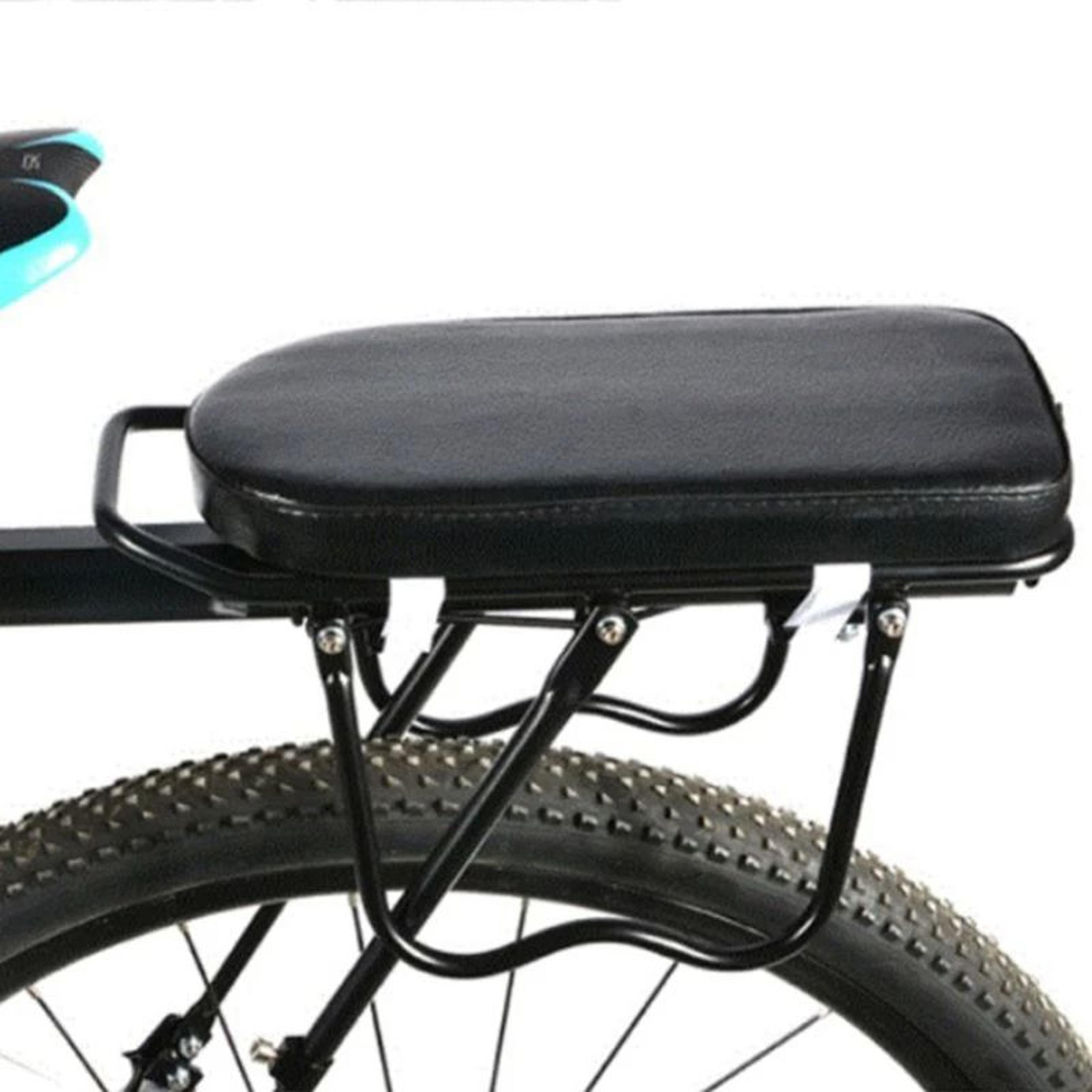 mountain bicycle rear cushion backrest seat for passenger, electric bike childrens seat pad with foot pedal combination