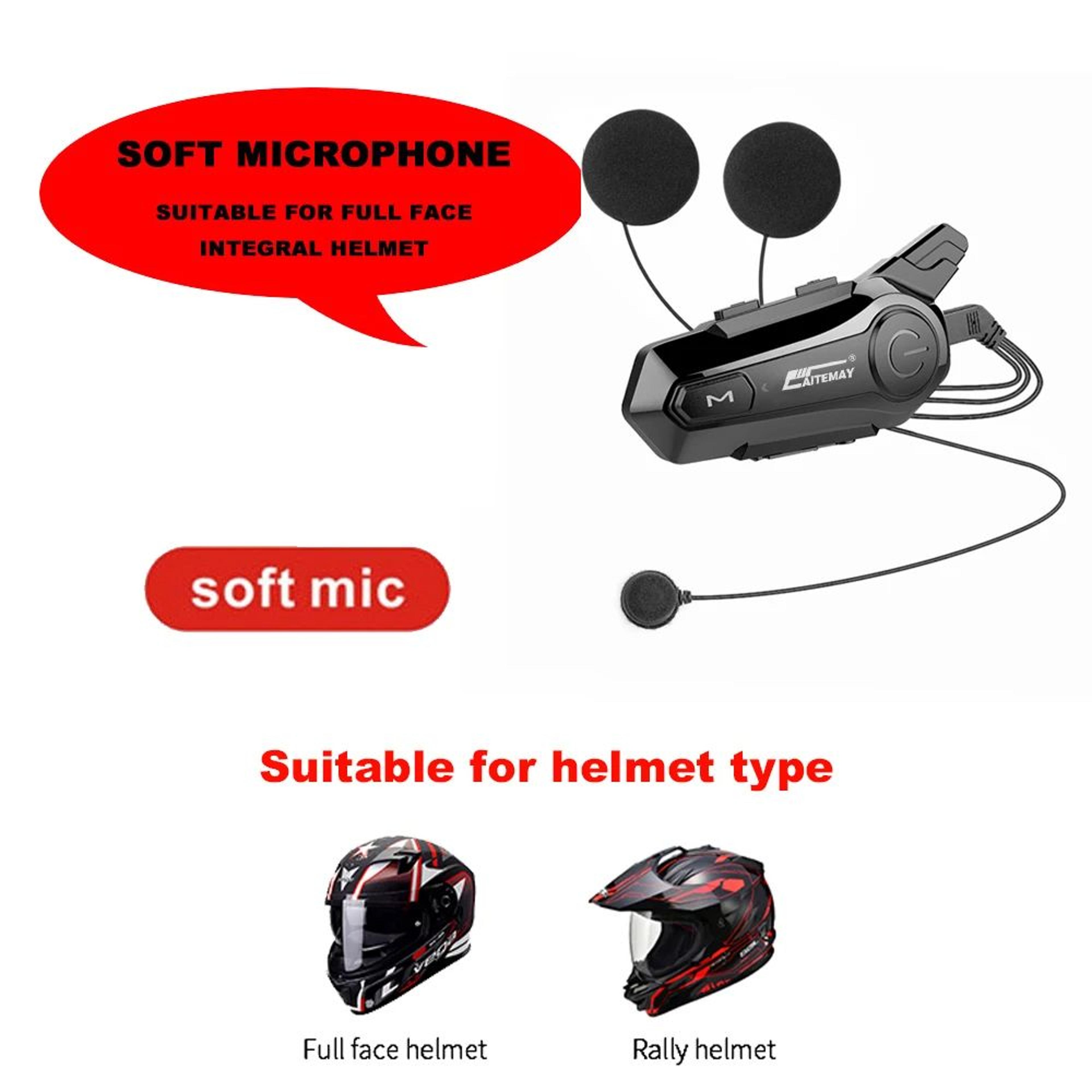 Bluetooth Motorcycle Intercom Headset Wireless Helmet Interphone Handsfree Communication With IPX6  6