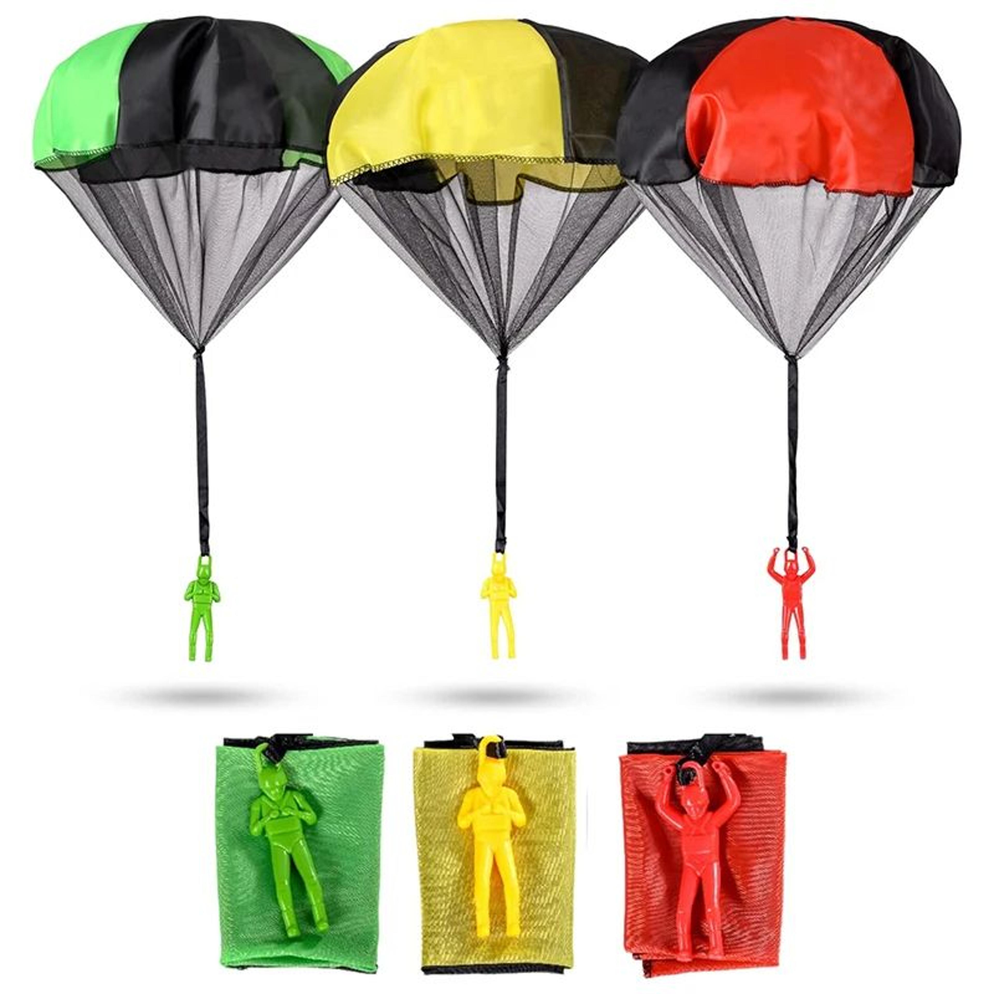 parachute toys for kids, tangle free outdoor flying parachute, unique boy girl gift, perfect easter basket stuffers