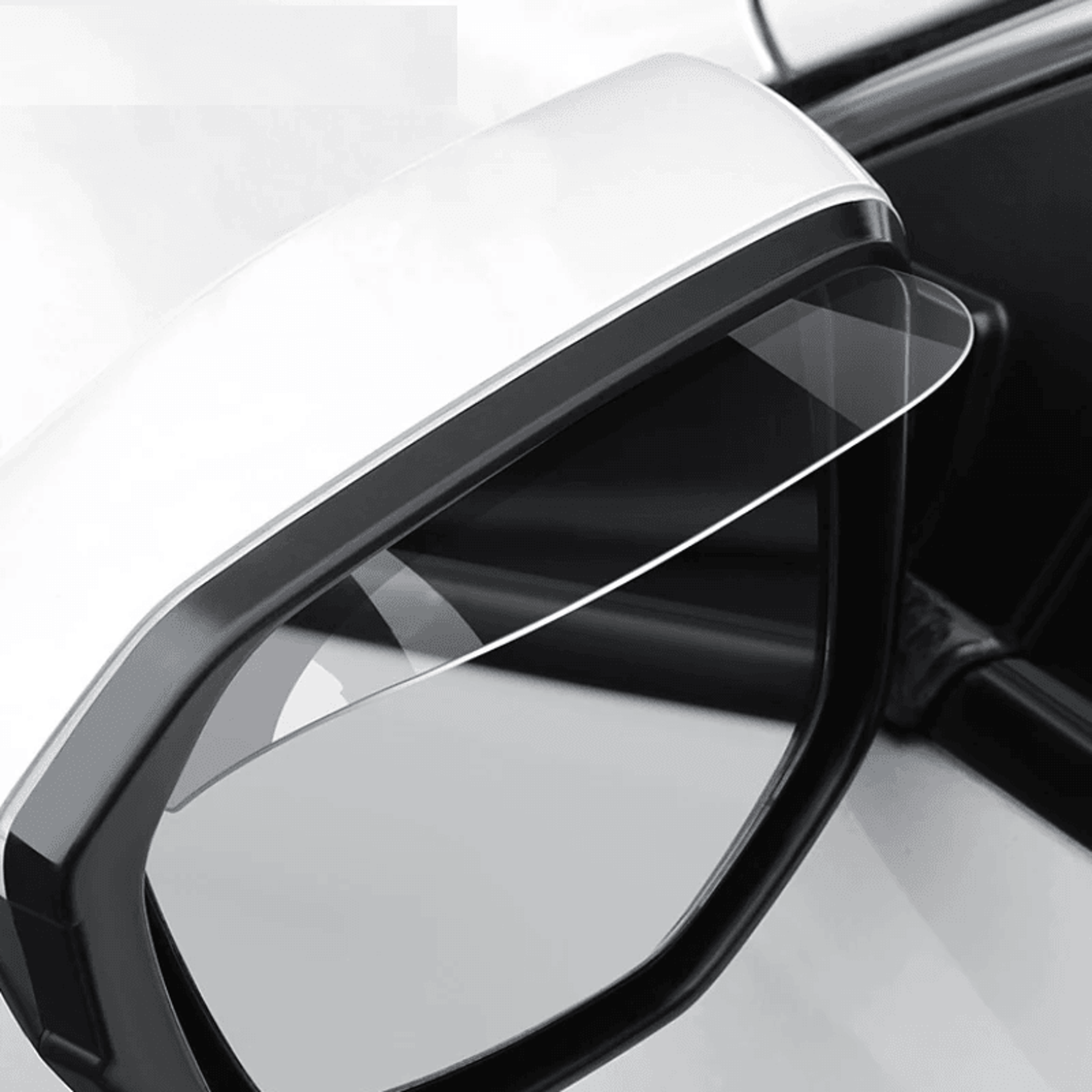 car mirror rain eyebrow guards, 2pc universal anti-glare sun & rain shield for safe driving