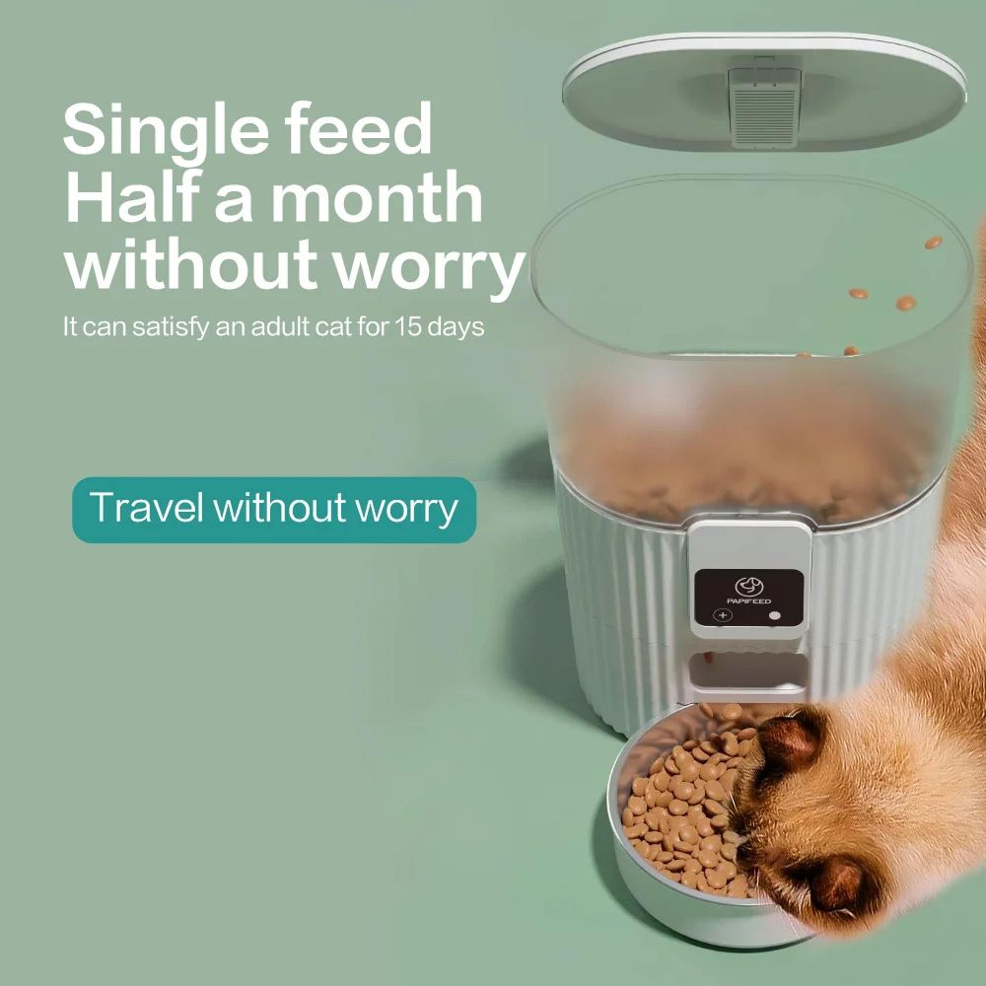 Smart Automatic Cat  Dog Feeder WiFi Remote Pet Food Dispenser With Fixed Meal Timer 3