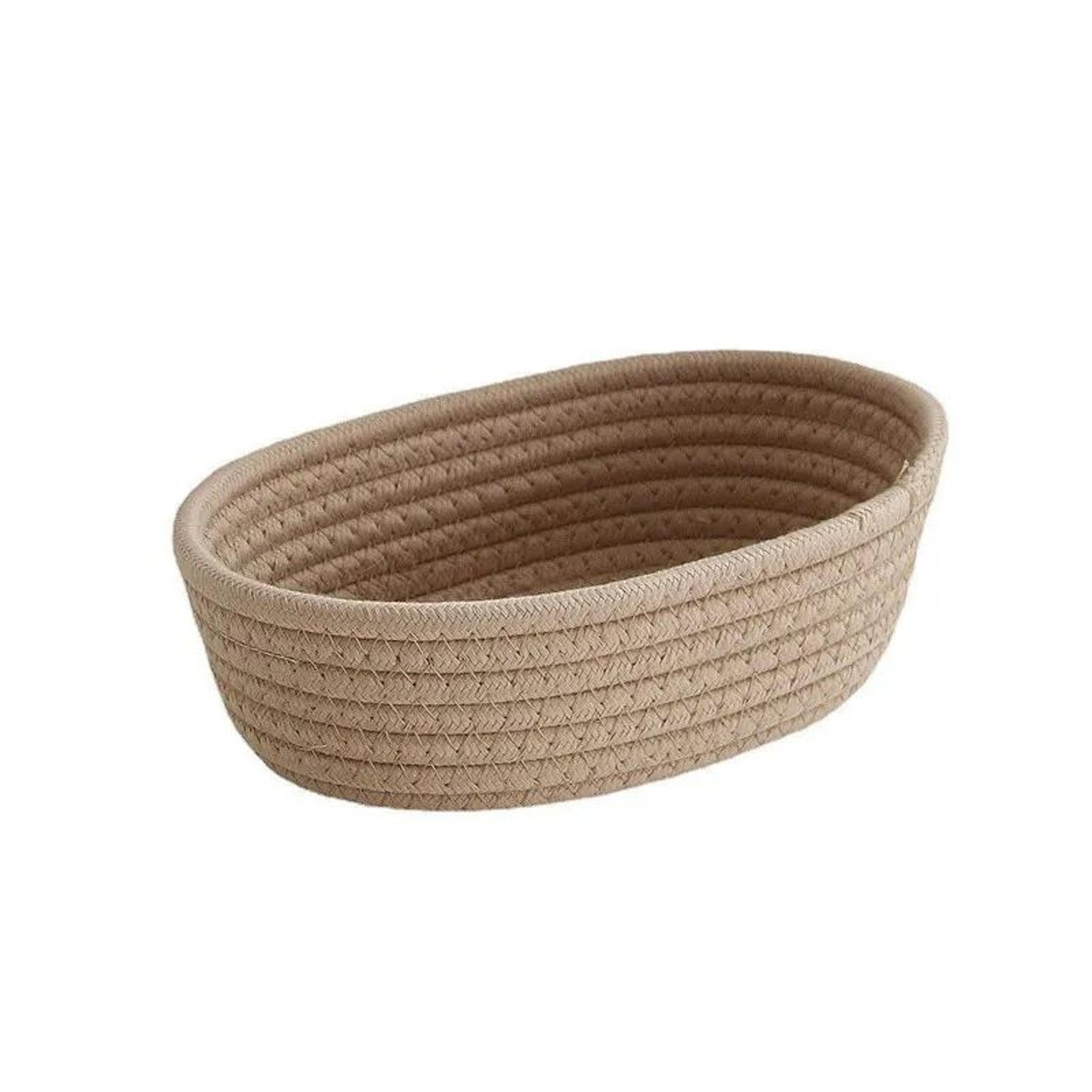 Nordic Cotton Rope Woven Storage Baskets Desktop Sundries Organizer For Keys Cosmetics  Home Decor 4