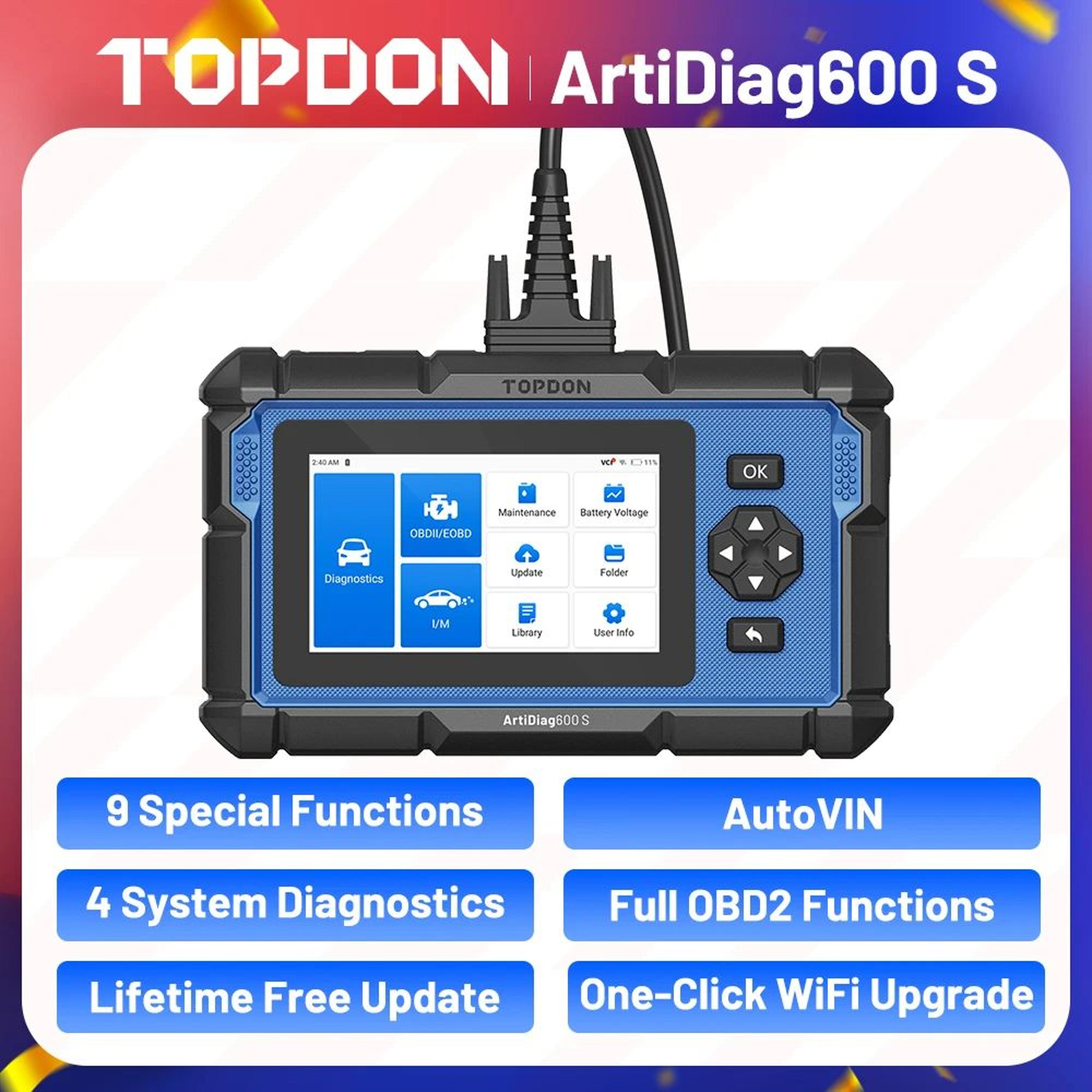 Automotive OBD2 Scanner Code Reader ABS Airbag Oil Reset Diagnostic Tool For All Car Systems 0