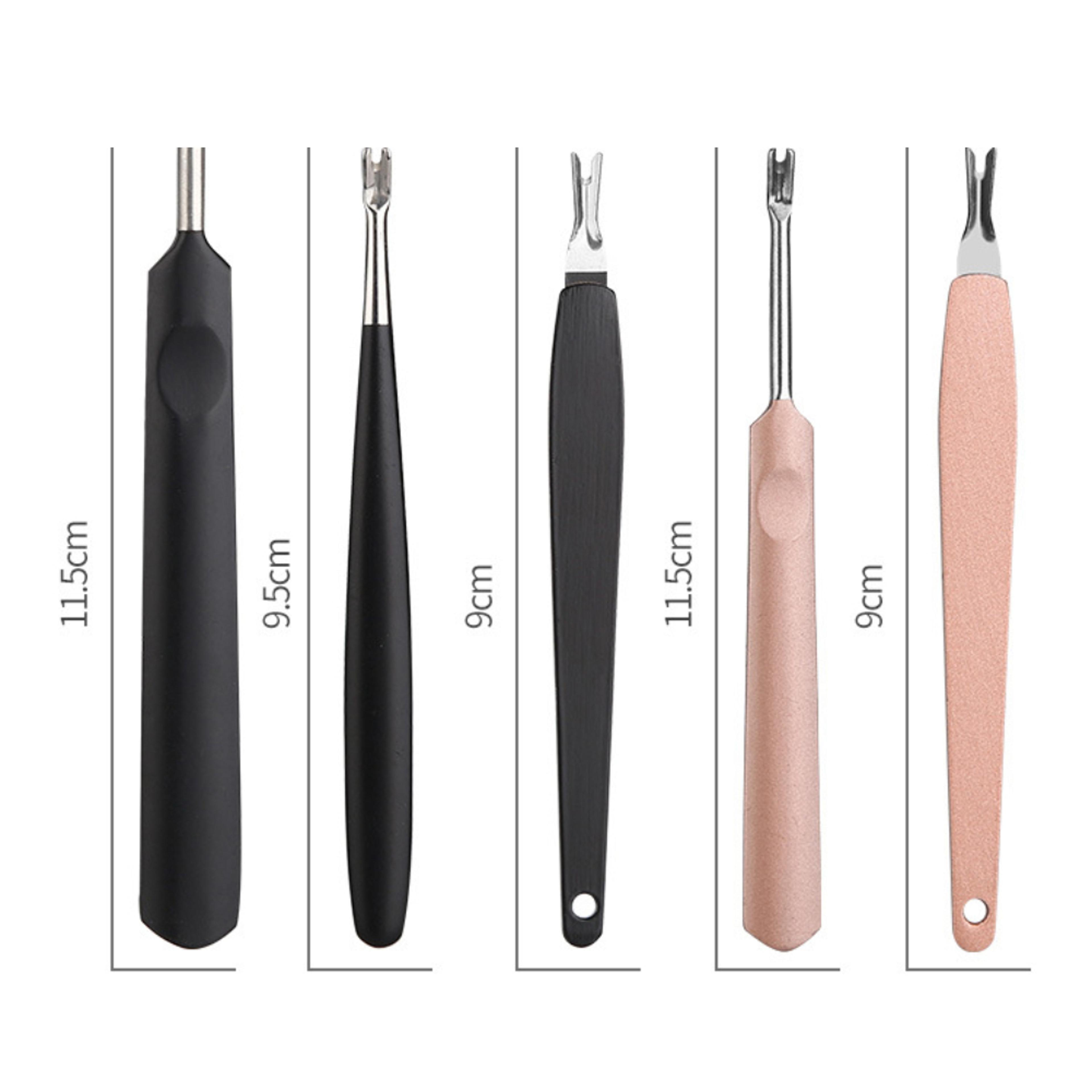 Professional V Shape Nail Cuticle Pushers Barb Dead Skin Fork Remover Toenail Pedicure Nail Care To