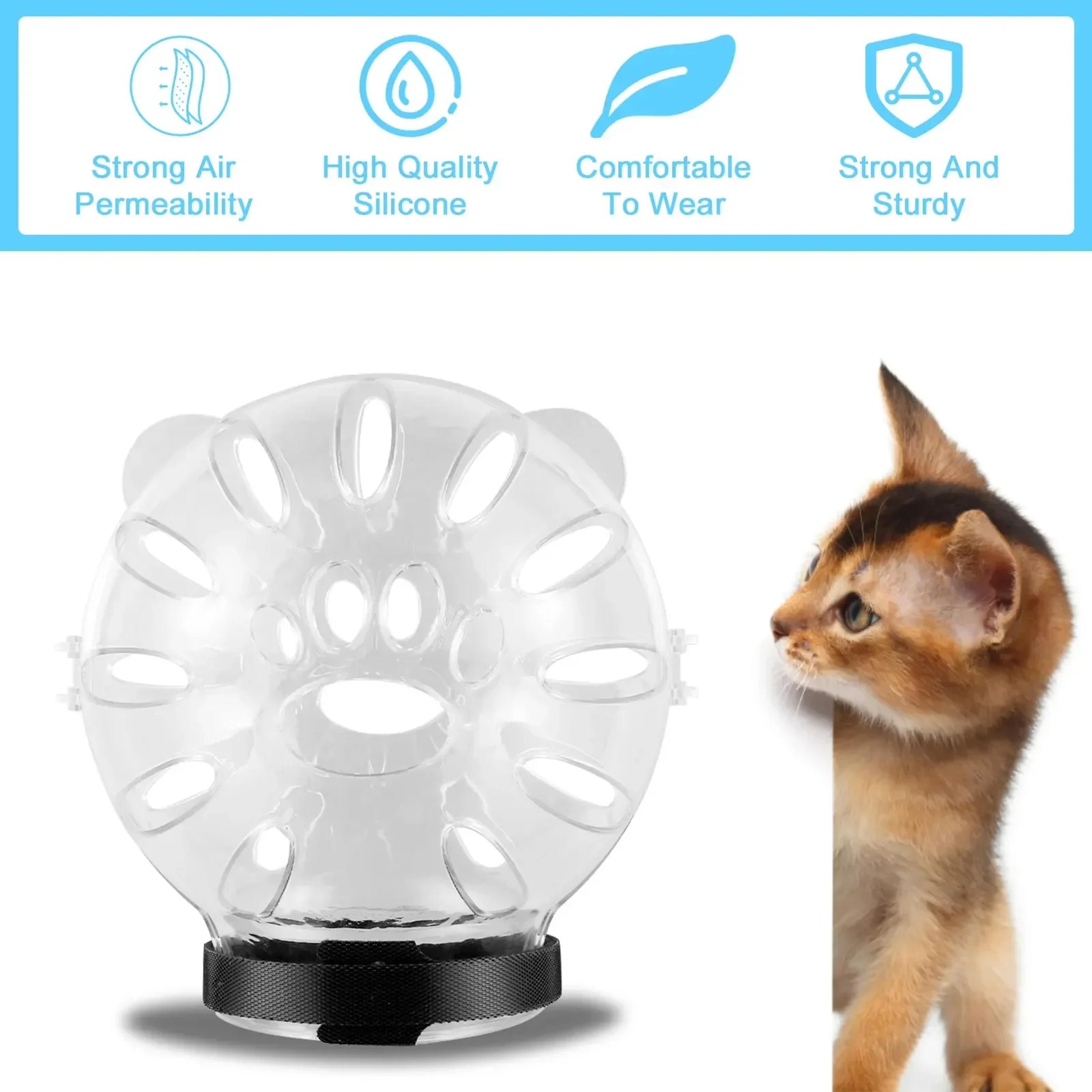 Breathable Cat Muzzle  4Piece Paw Cover Set  Safe Prevent Biting 4