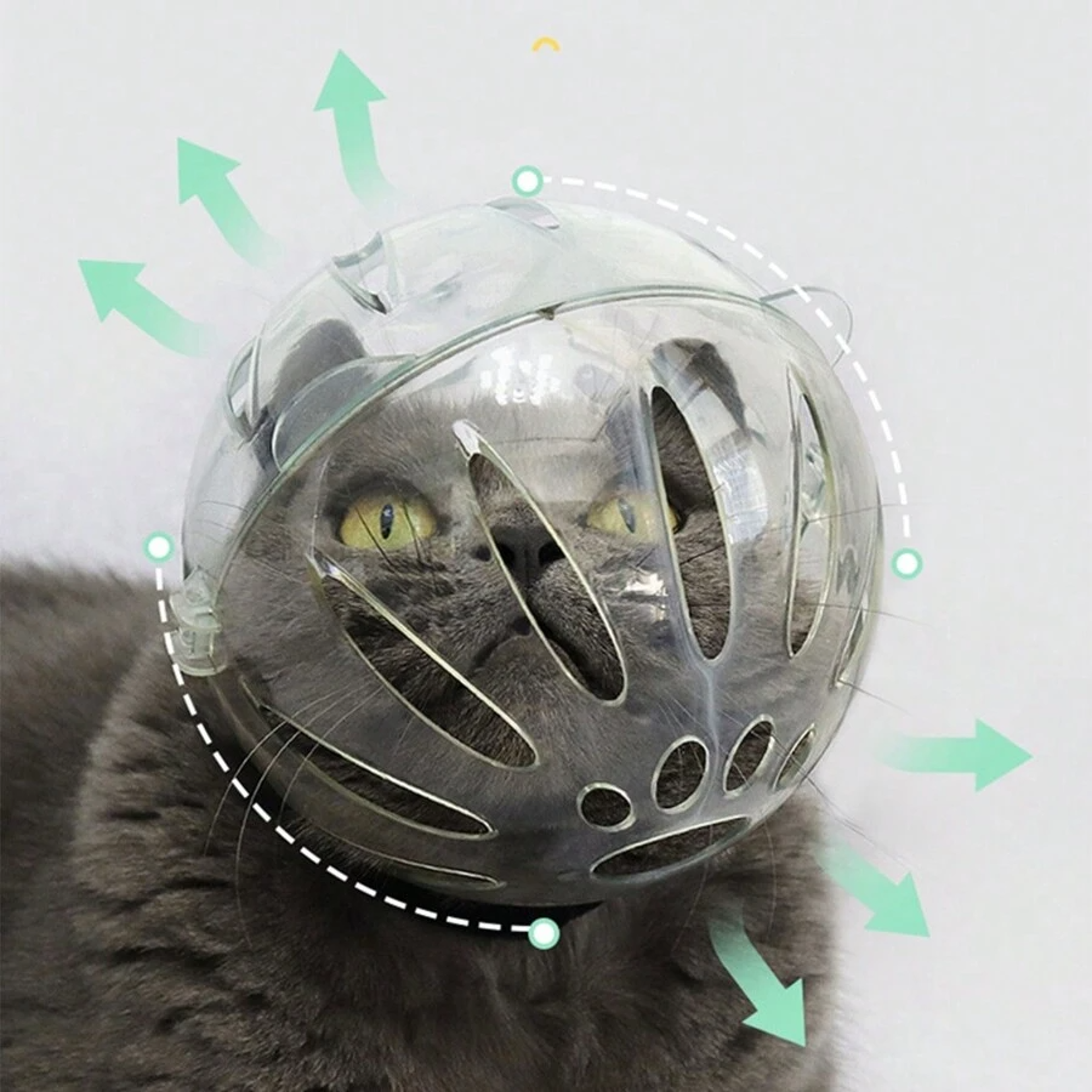 breathable cat muzzle & 4-piece paw cover set – safe prevent biting